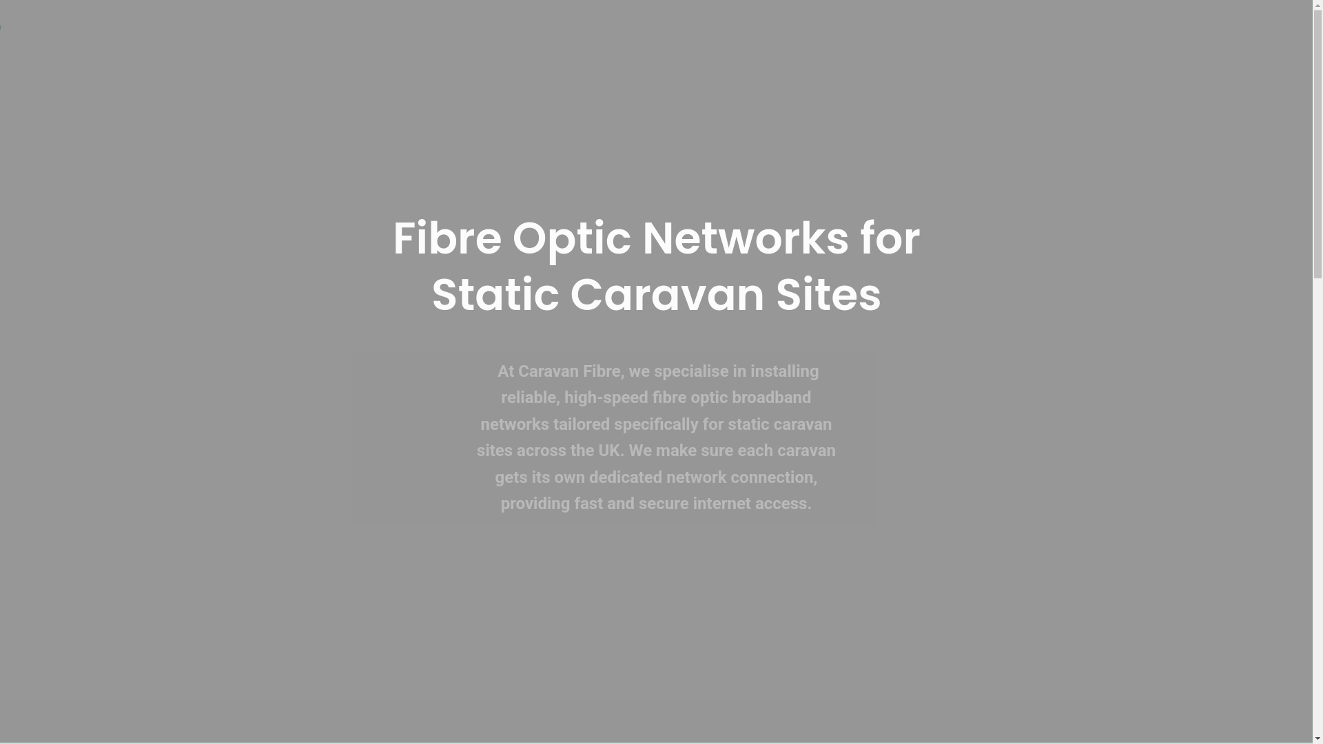 website screenshot of https://caravanfibre.com/