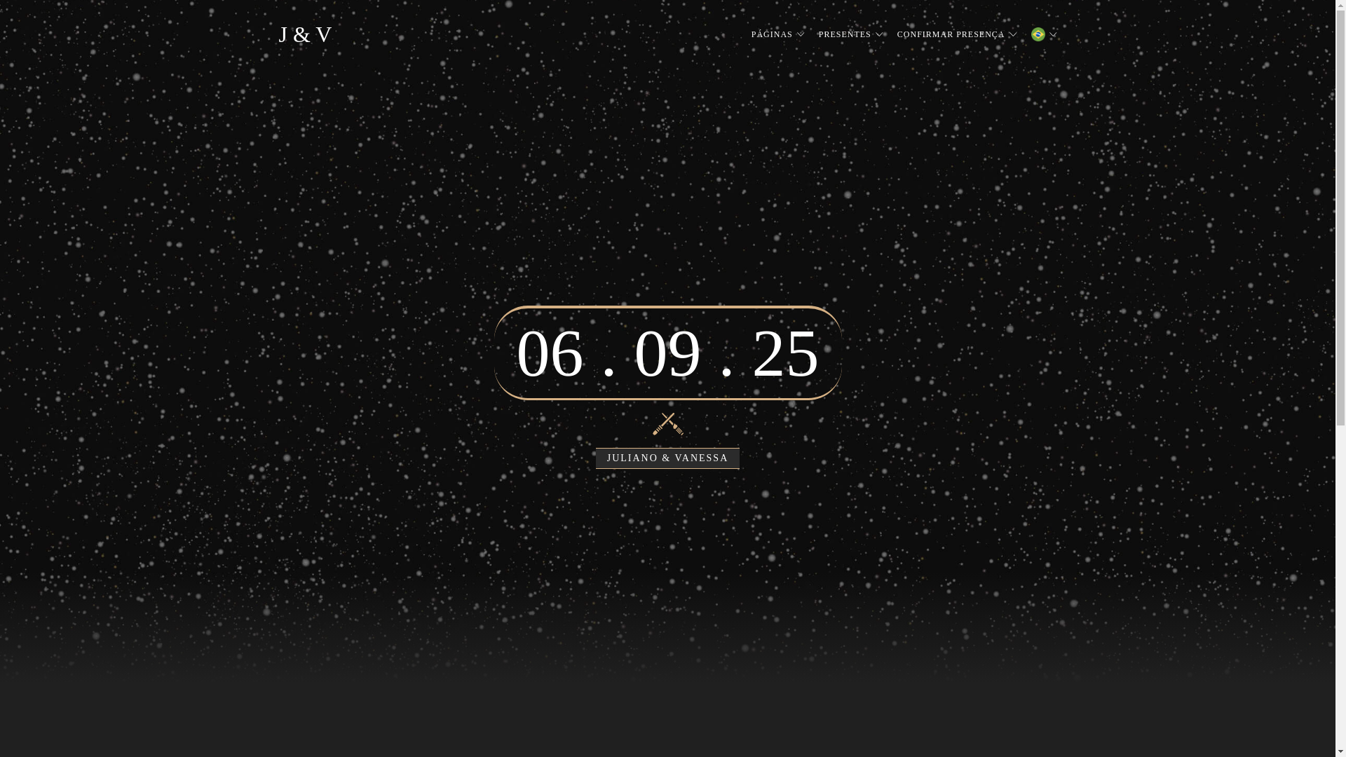 website screenshot of https://julianoevanessa.com/