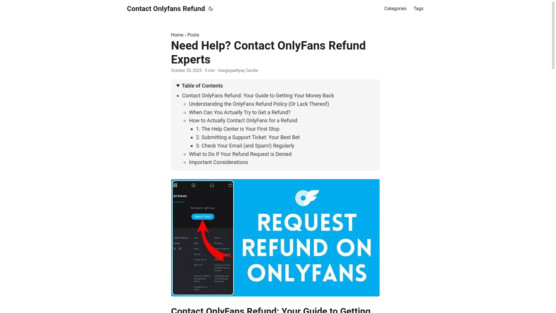 website screenshot of https://contact-onlyfans-refund.pages.dev/