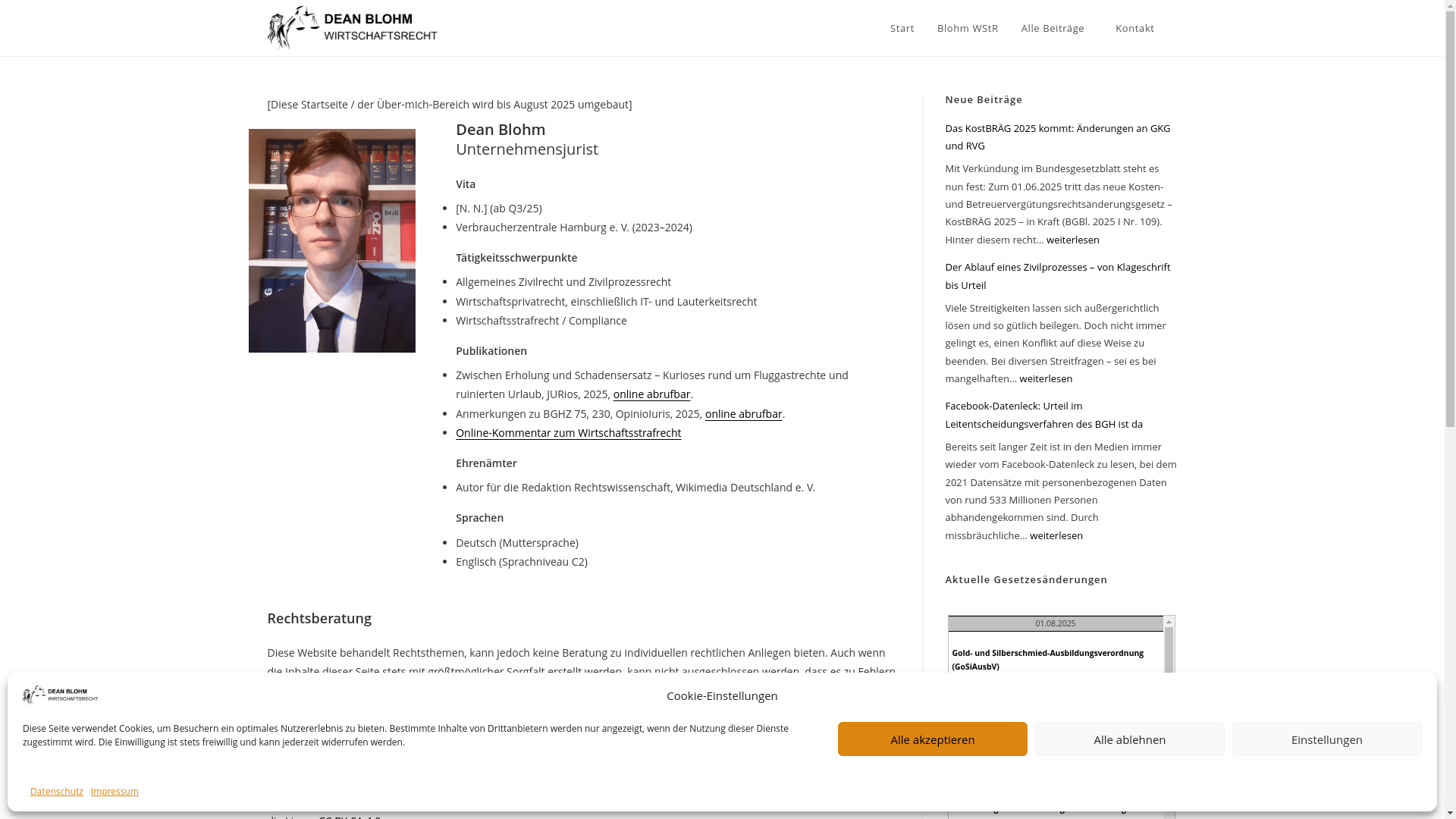 website screenshot of https://dean-blohm.de/