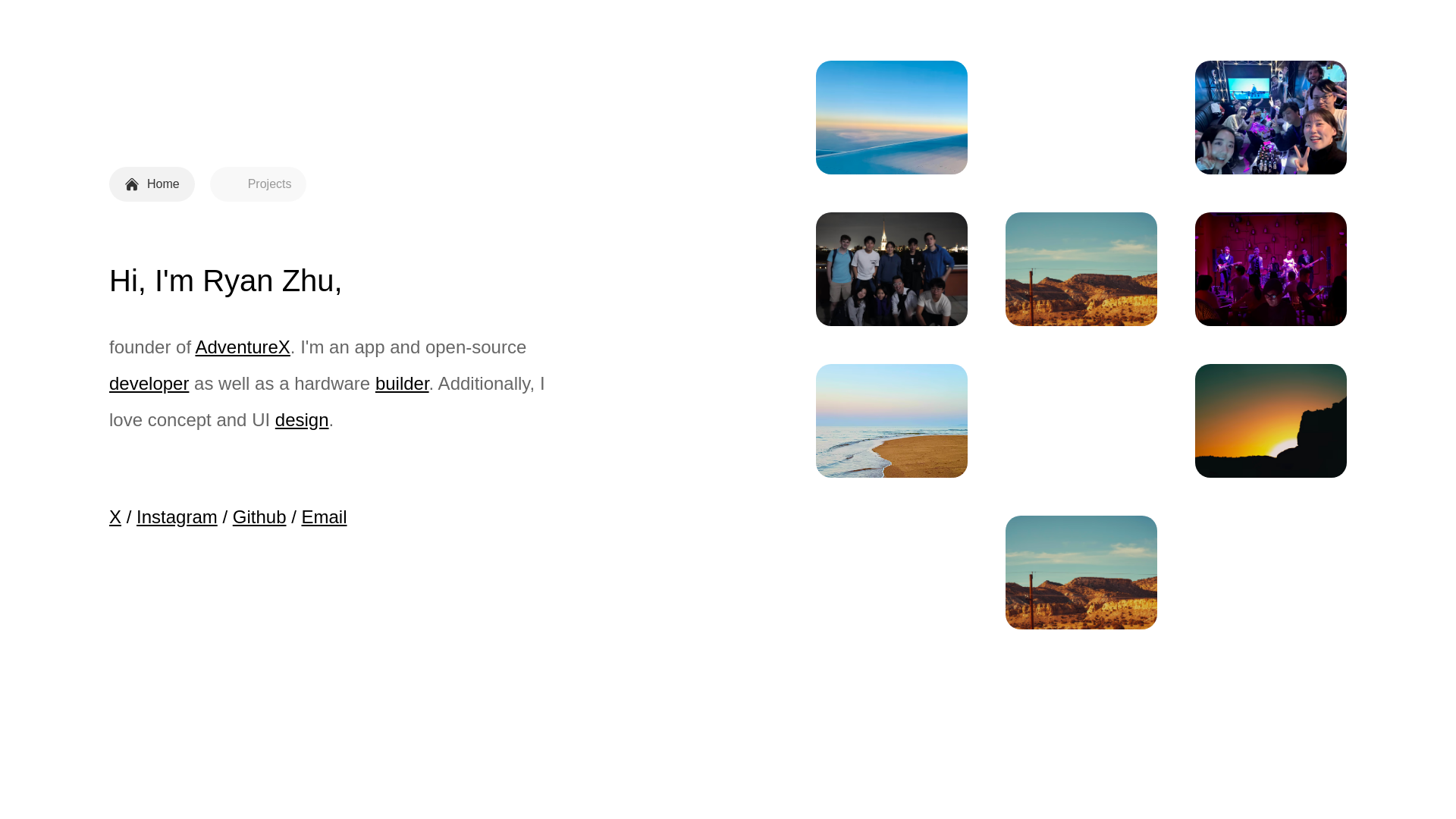 website screenshot of https://ryan-zhu.gay/