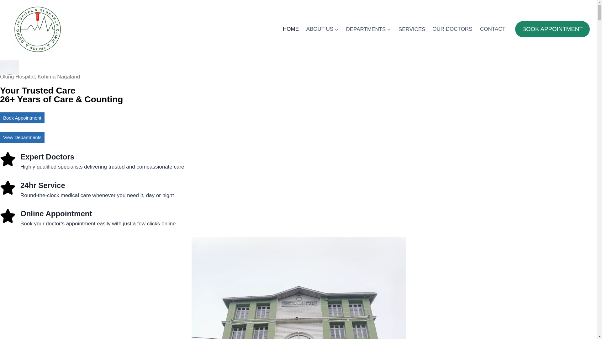 website screenshot of https://okinghospital.in/