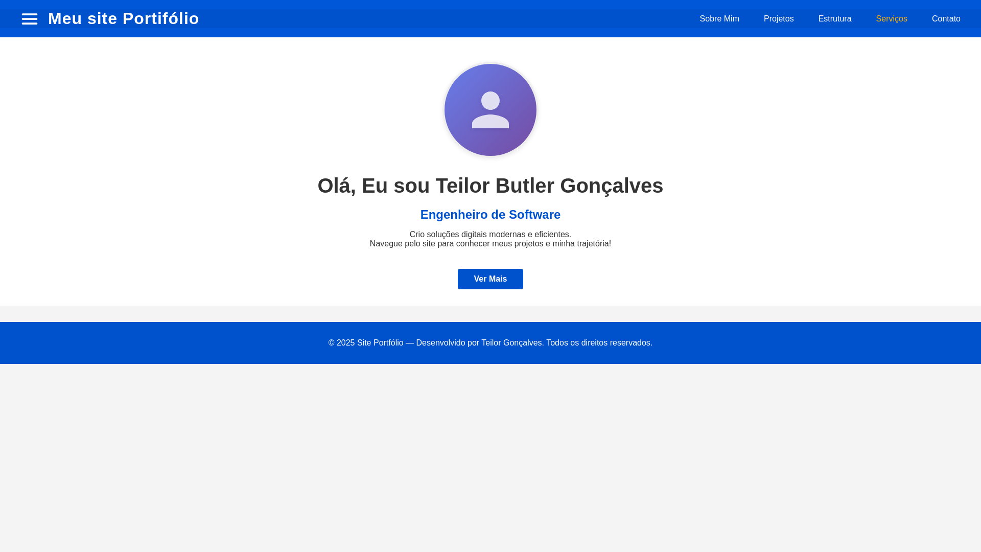 website screenshot of https://meusiteportfolio.com.br/