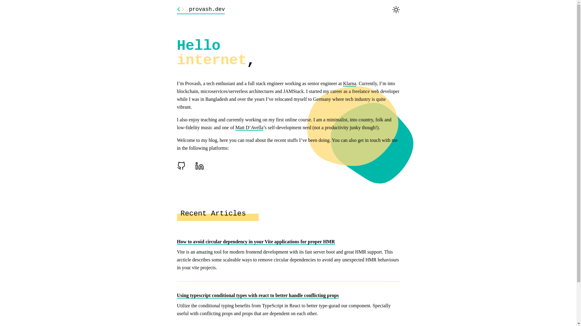 website screenshot of https://provash-dev.pages.dev/