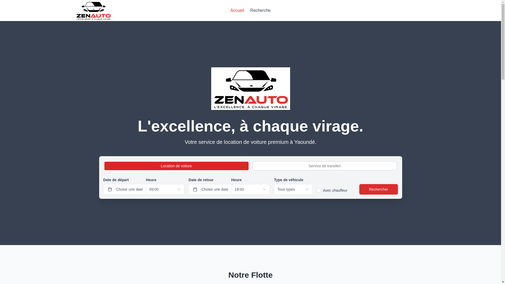 website screenshot of https://zenauto.cm/