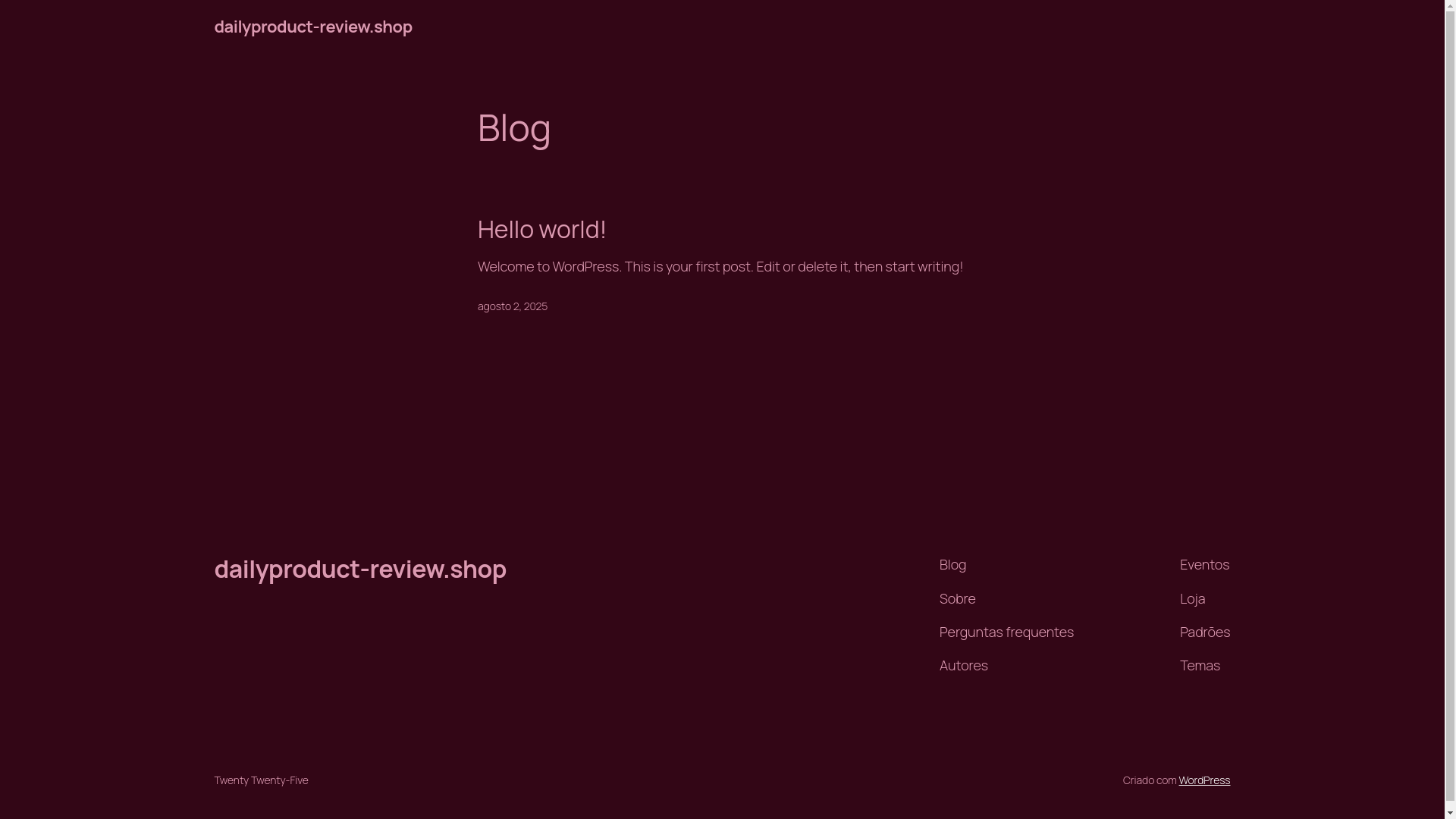 website screenshot of https://dailyproduct-review.shop/