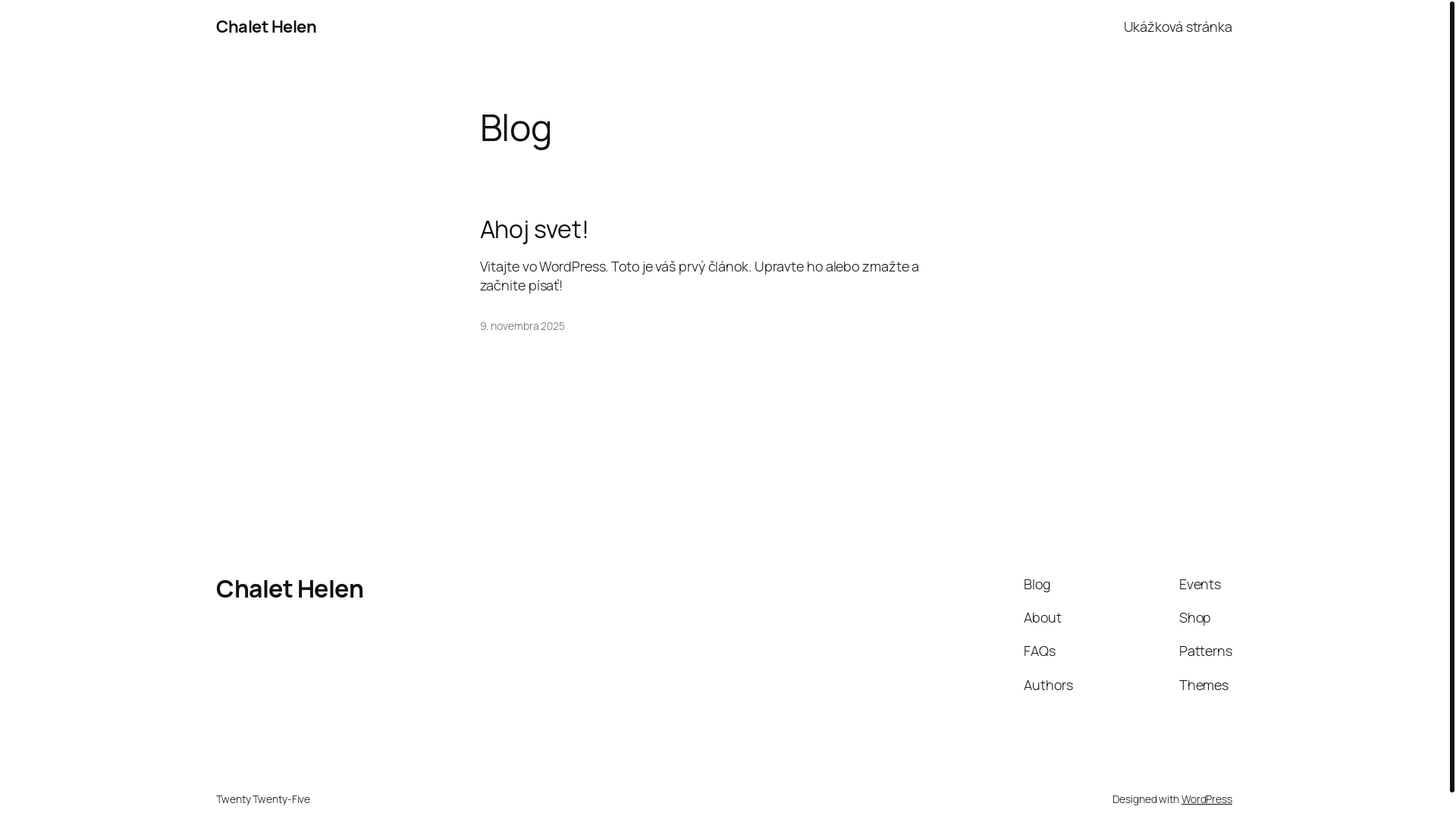 website screenshot of https://chalethelen.sk/