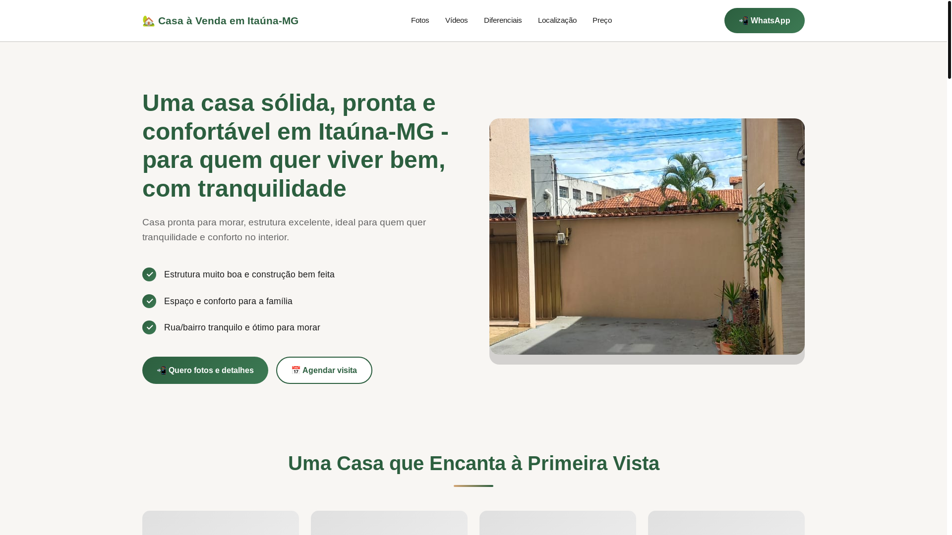 website screenshot of https://casaprontaemitauna.com.br/
