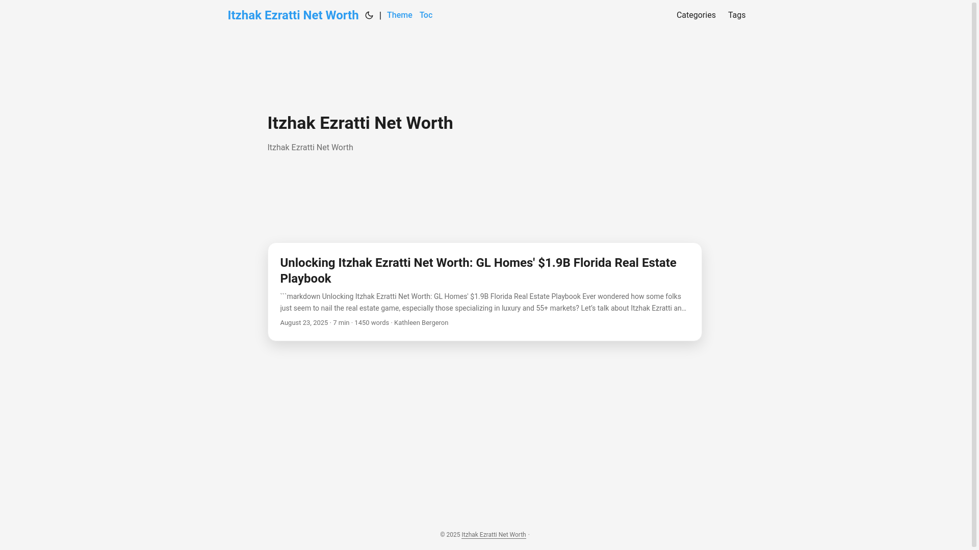 website screenshot of https://itzhak-ezratti-net-worth.pages.dev/