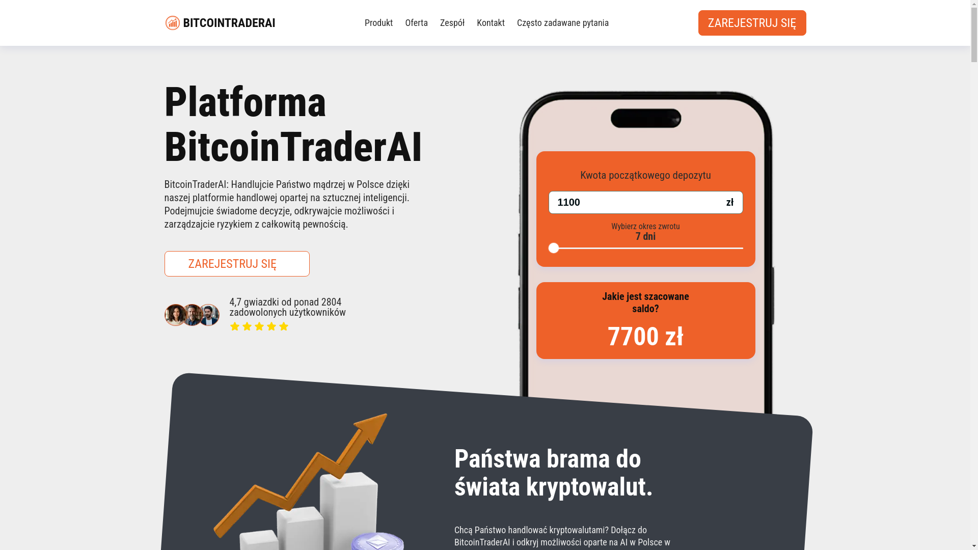 website screenshot of https://bitcoin-trader-ai.com/