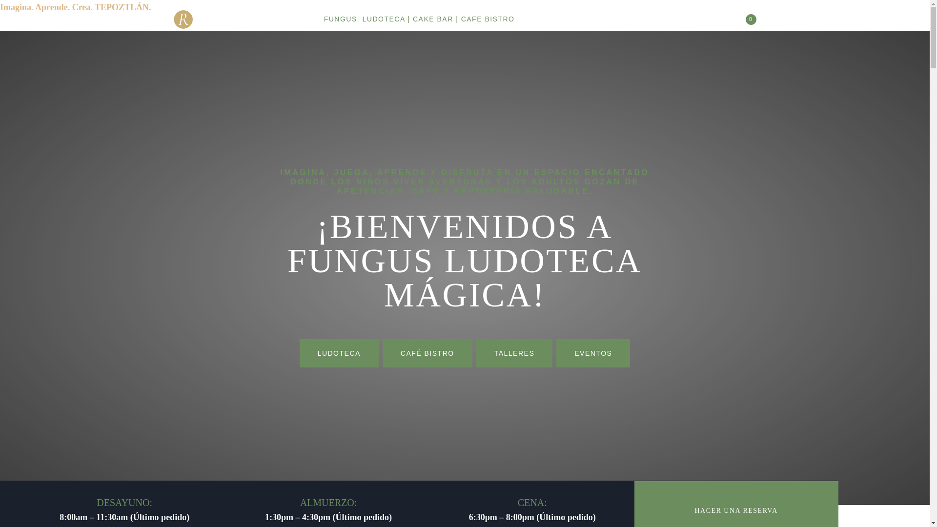 website screenshot of https://funguscafeteriaencantada.com/