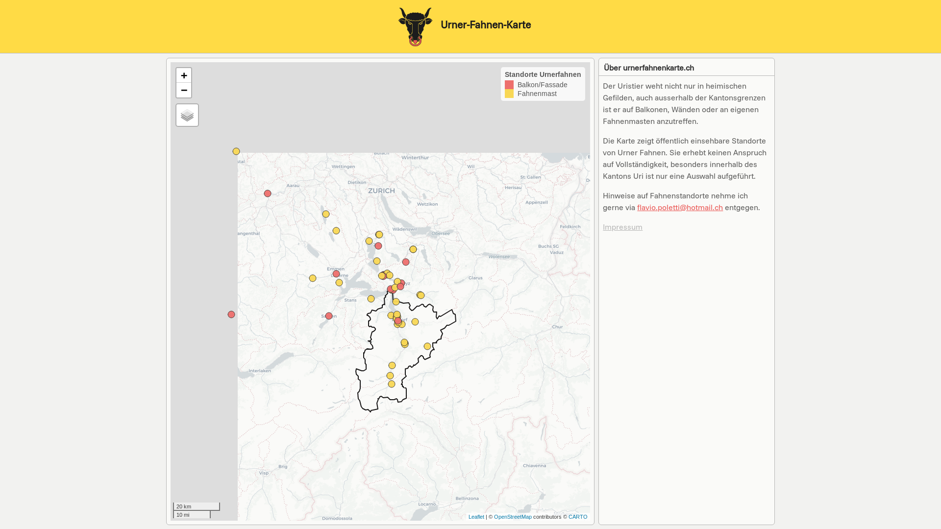 website screenshot of https://urner-fahnenkarte.ch/