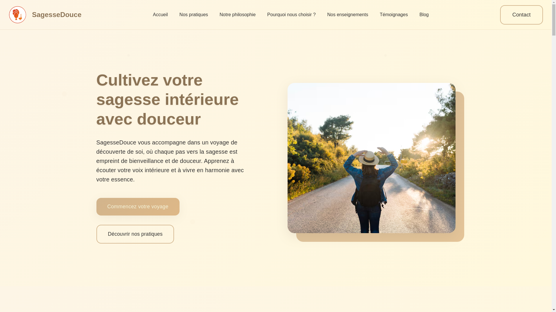 website screenshot of https://sagessedouce.ink/