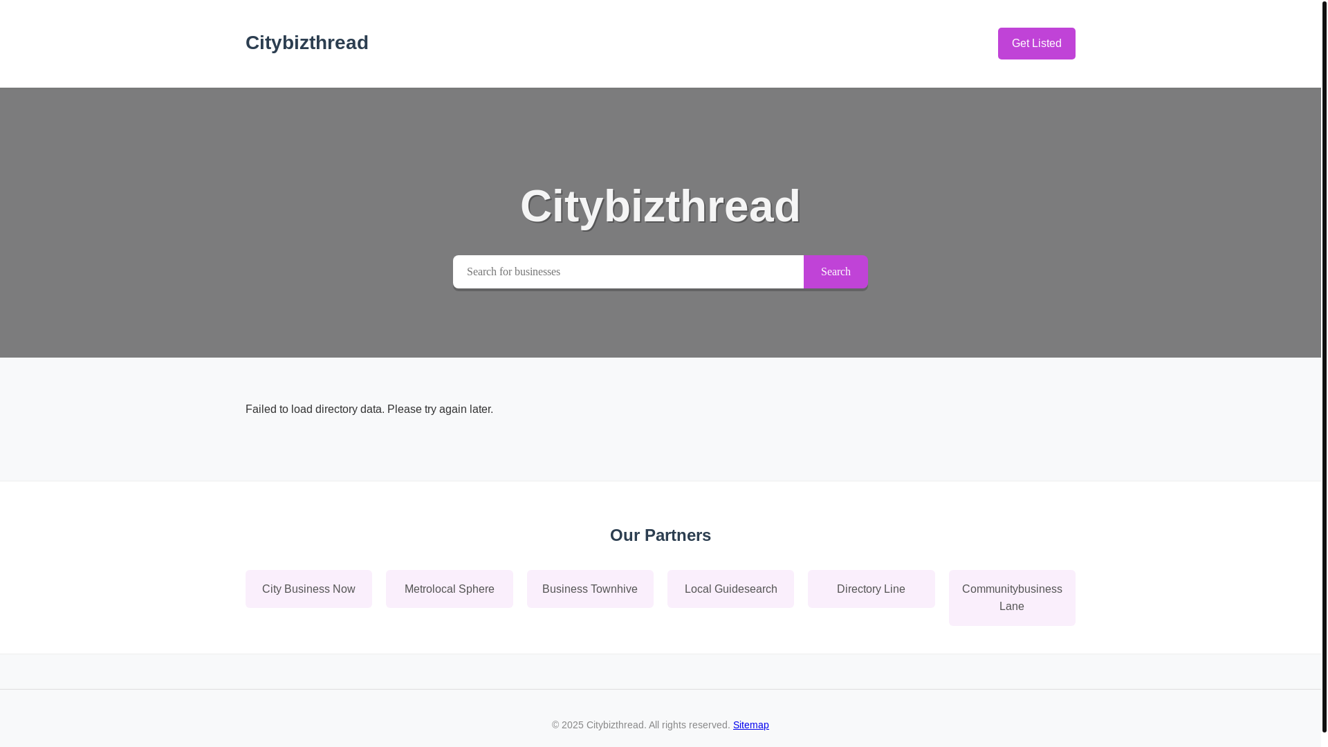 website screenshot of https://citybizthread.pages.dev/