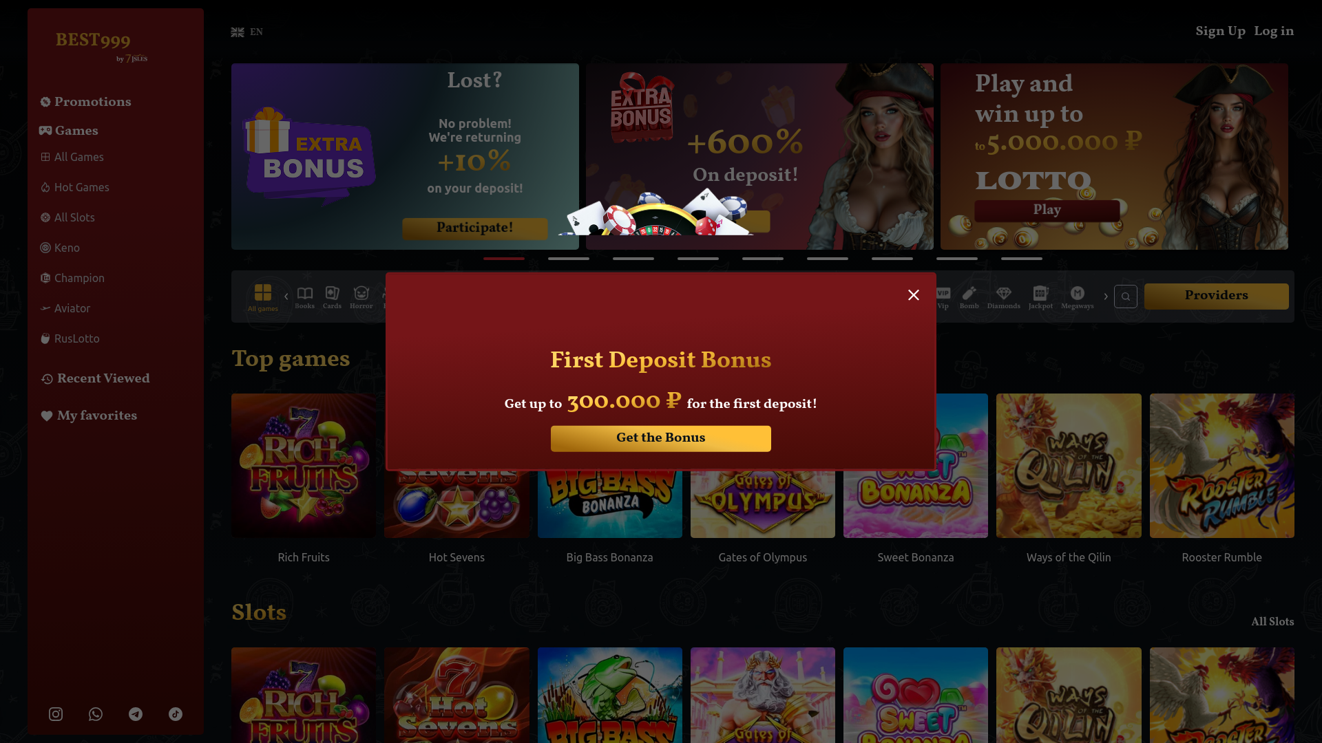website screenshot of https://mqvbestcasino999hph.space/