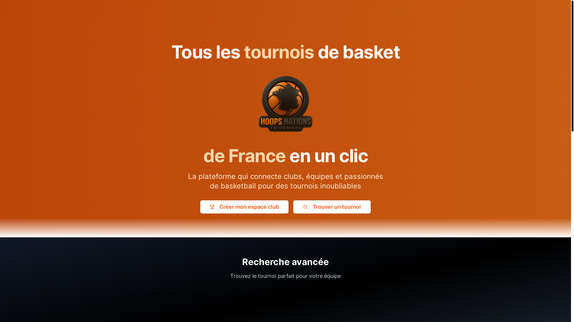 website screenshot of https://hoopsclubs.fr/