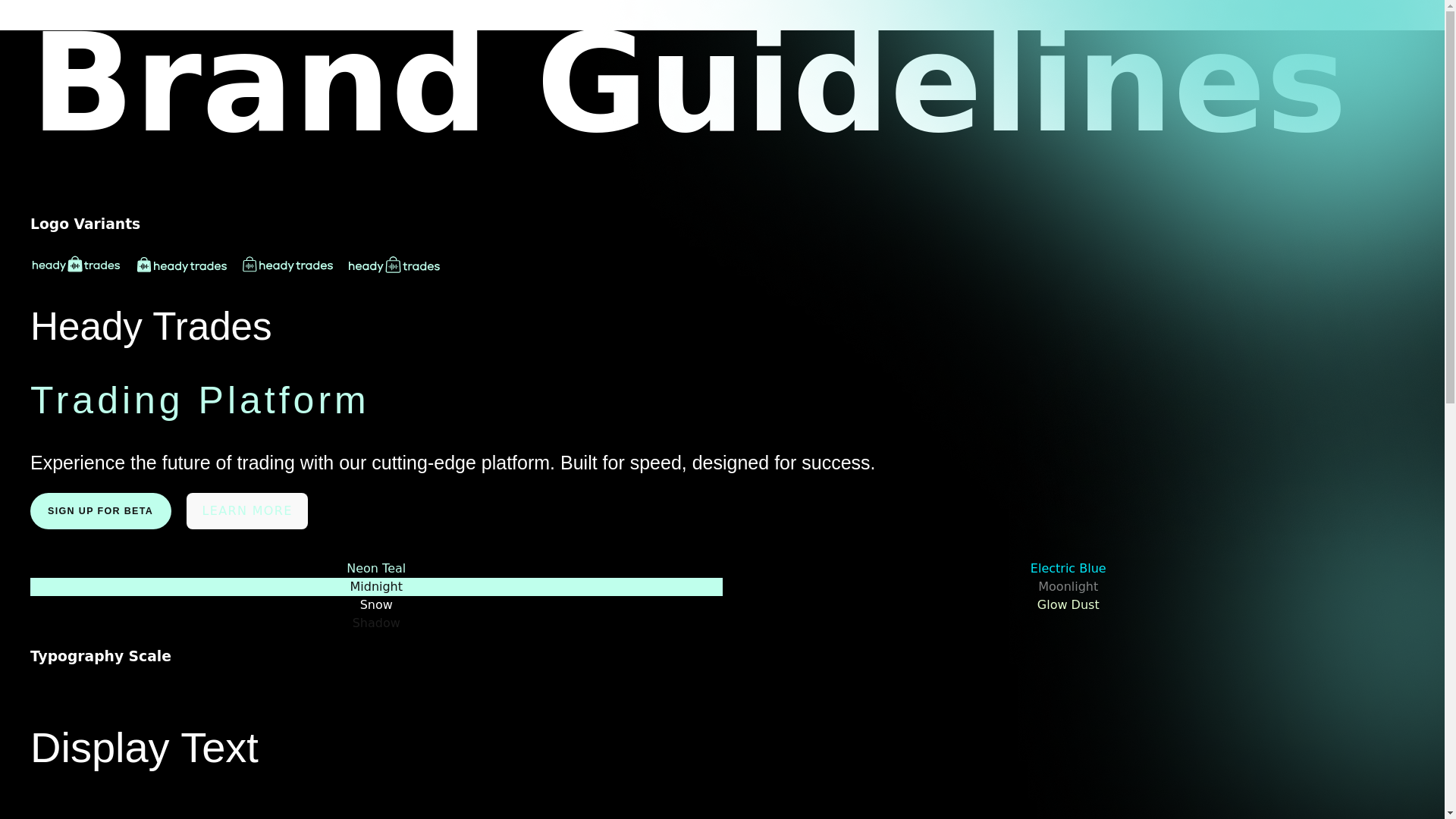 website screenshot of https://vite-tailwind-brand-guidelines.pages.dev/