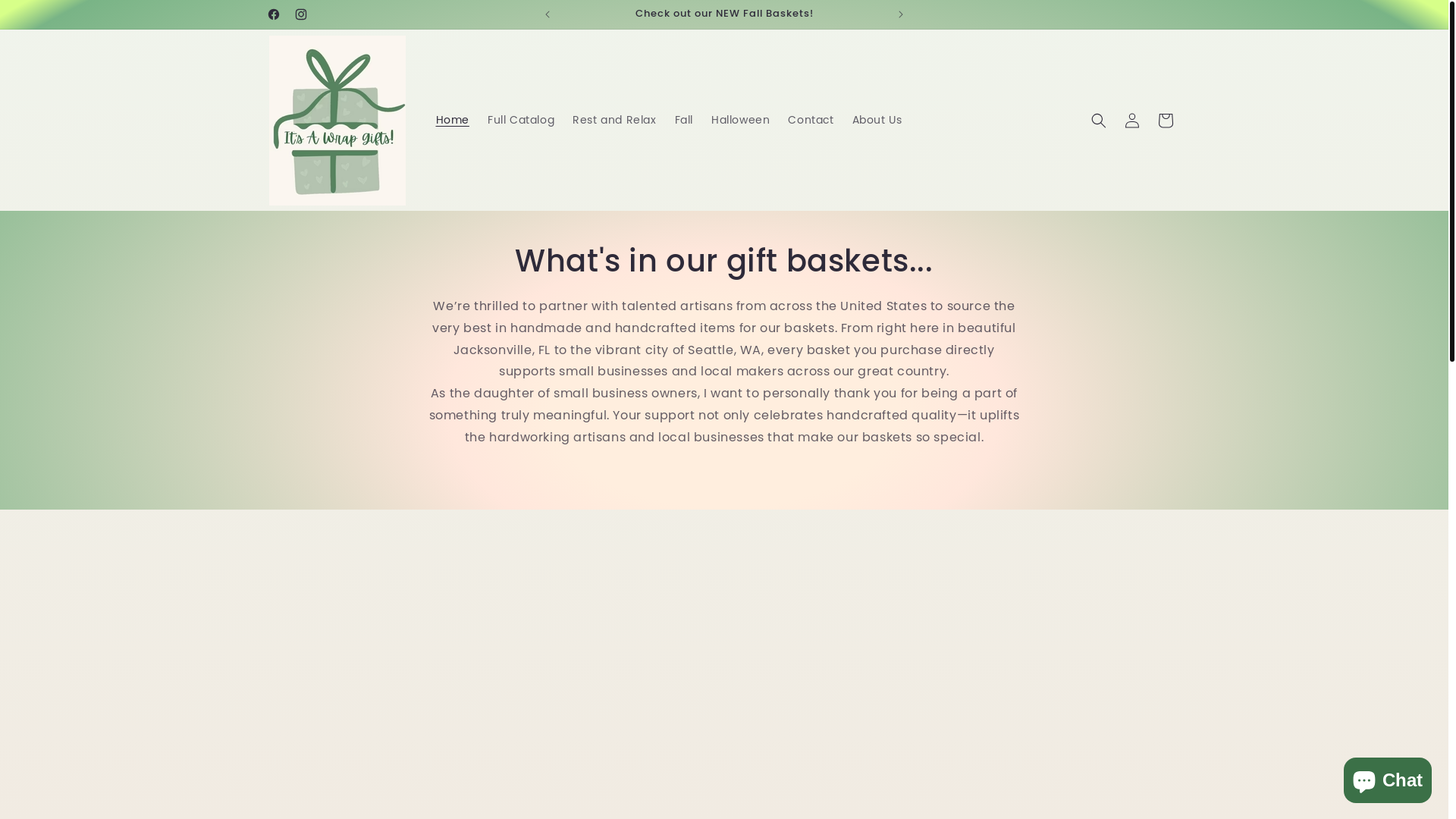 website screenshot of https://itsawrapgifts.us/