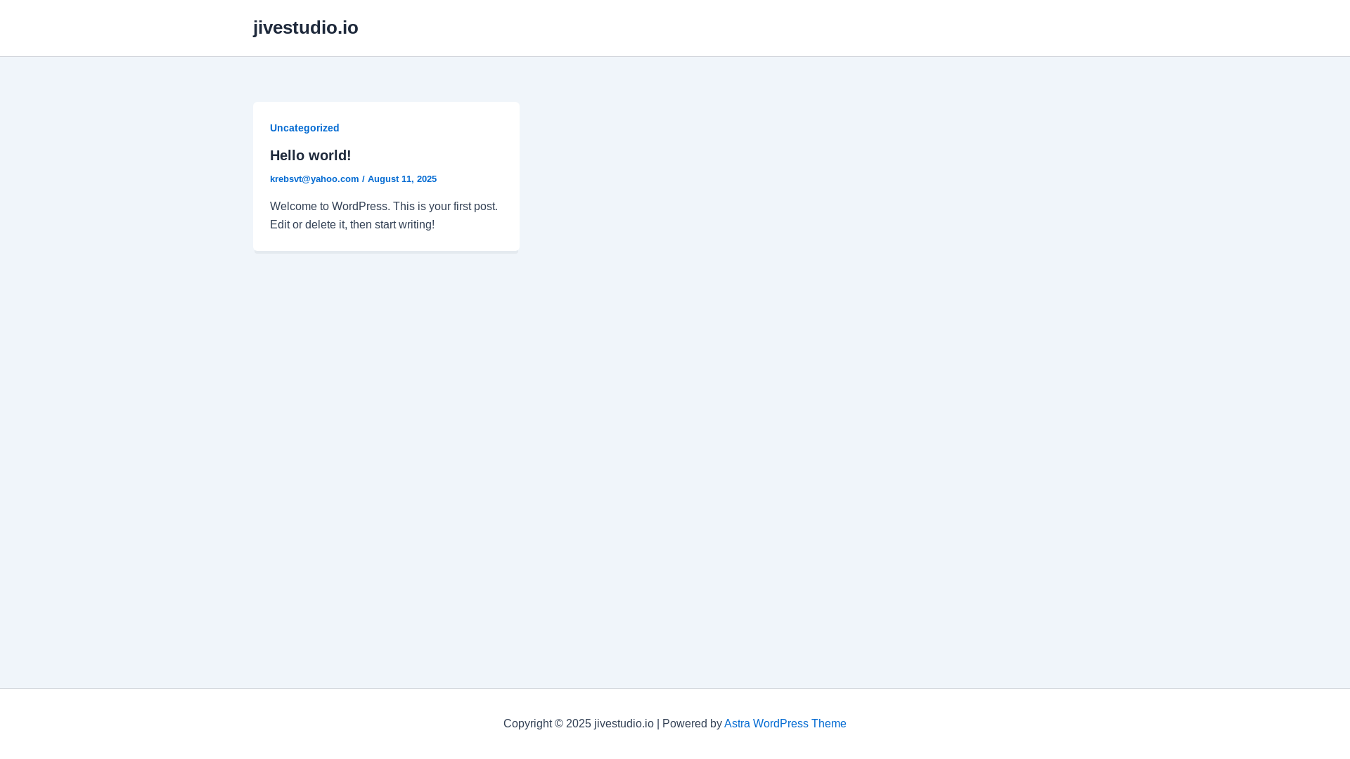 website screenshot of https://jivestudio.io/