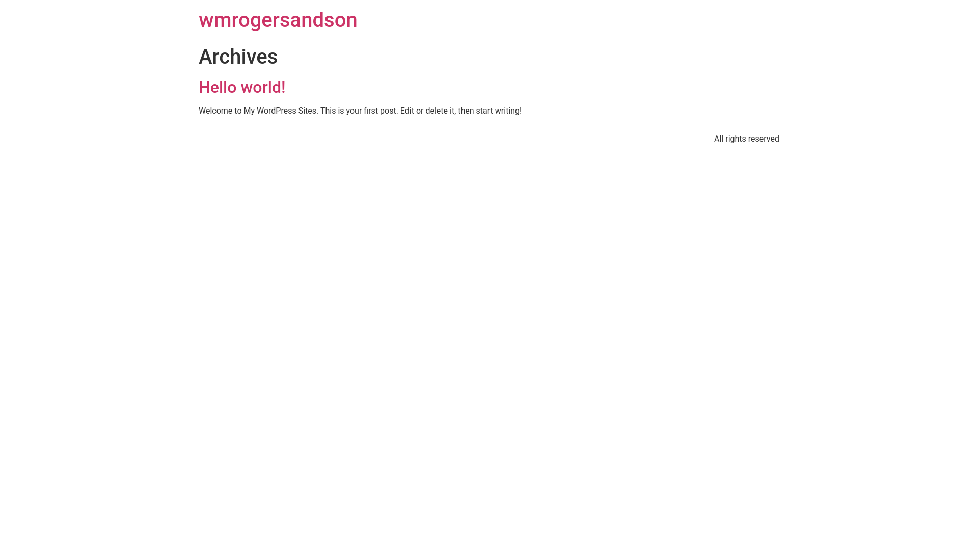 website screenshot of https://wmrogersandson.shop/