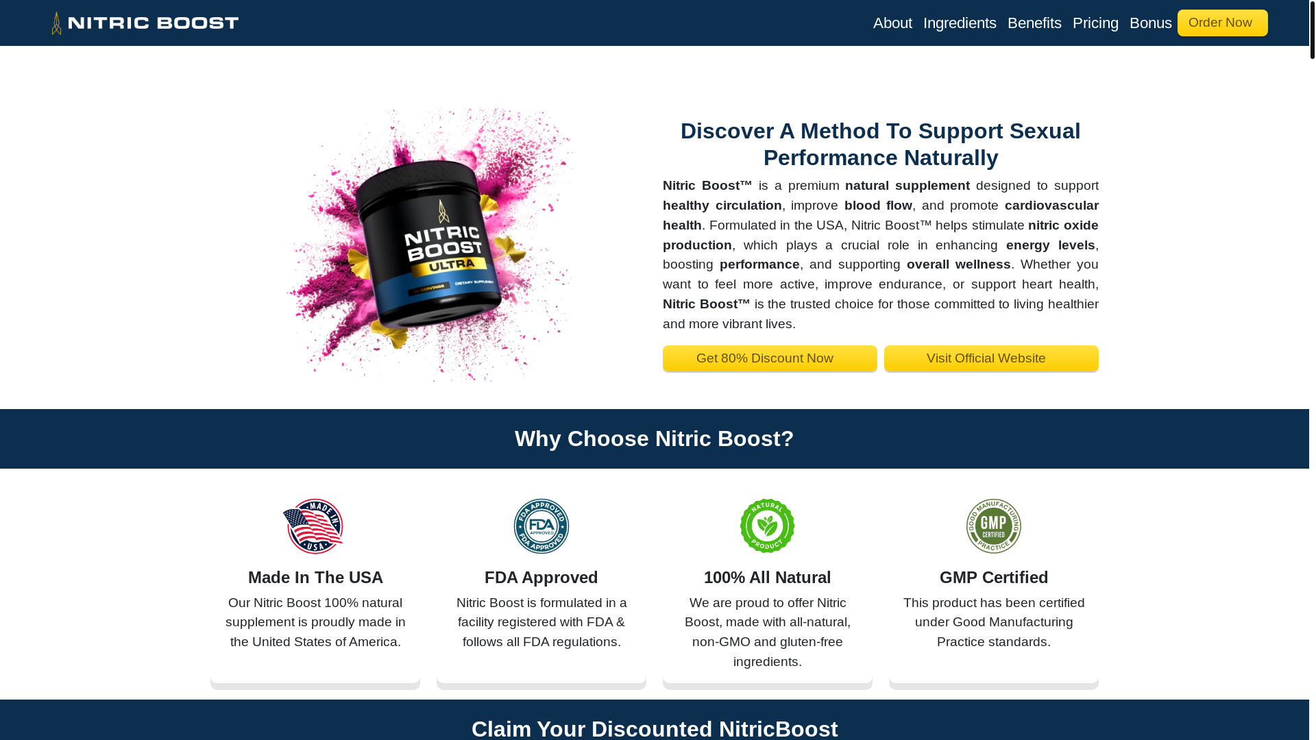 website screenshot of https://nitaricboost.com/
