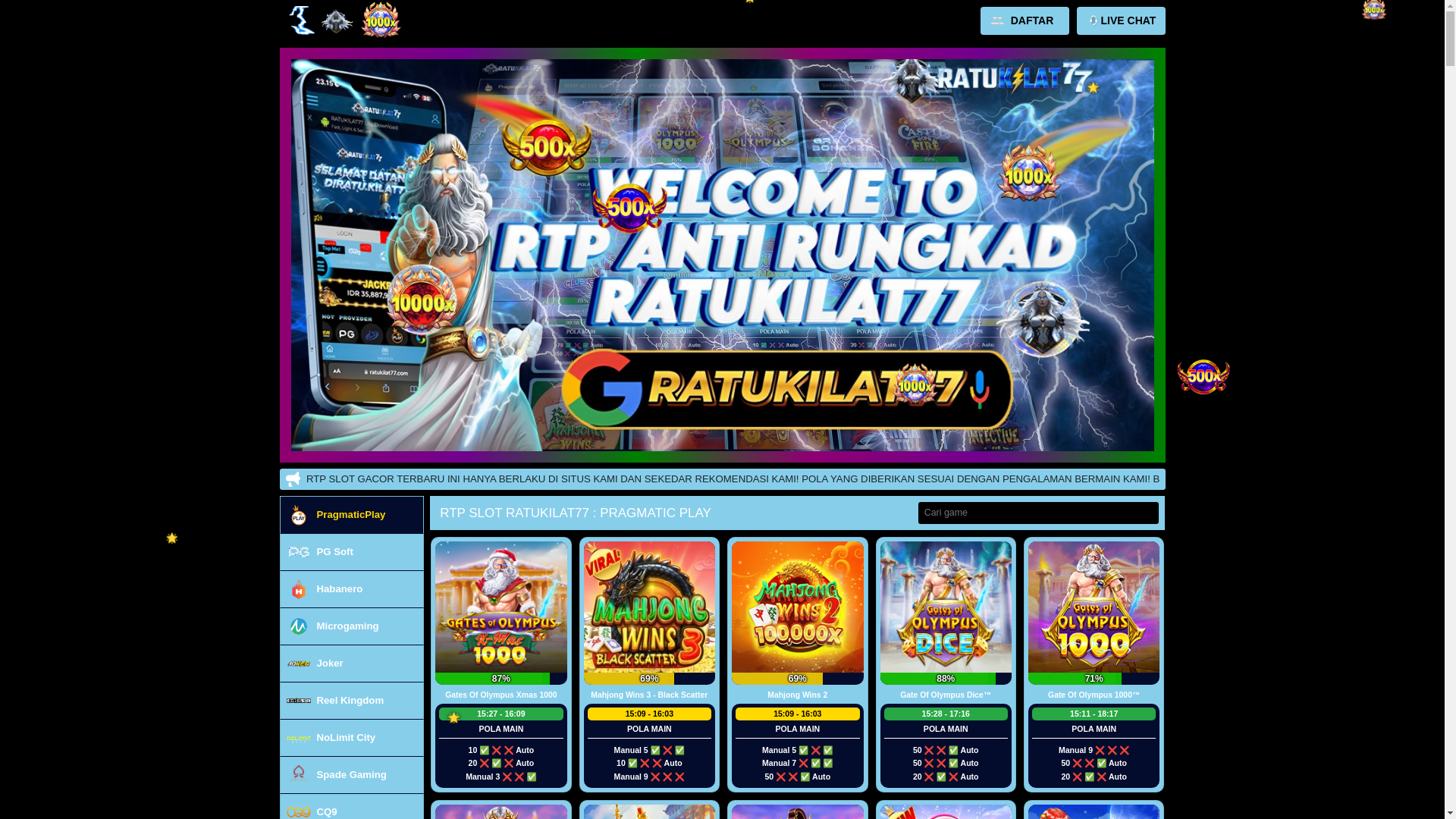 website screenshot of https://gamecuan-ratukilat77.shop/