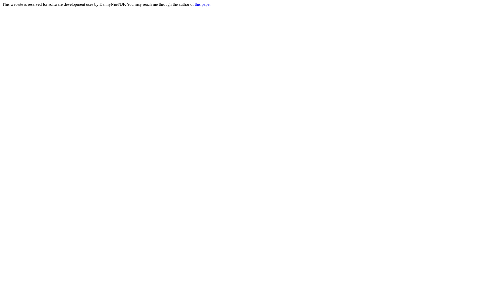 website screenshot of https://dannyniu.pages.dev/