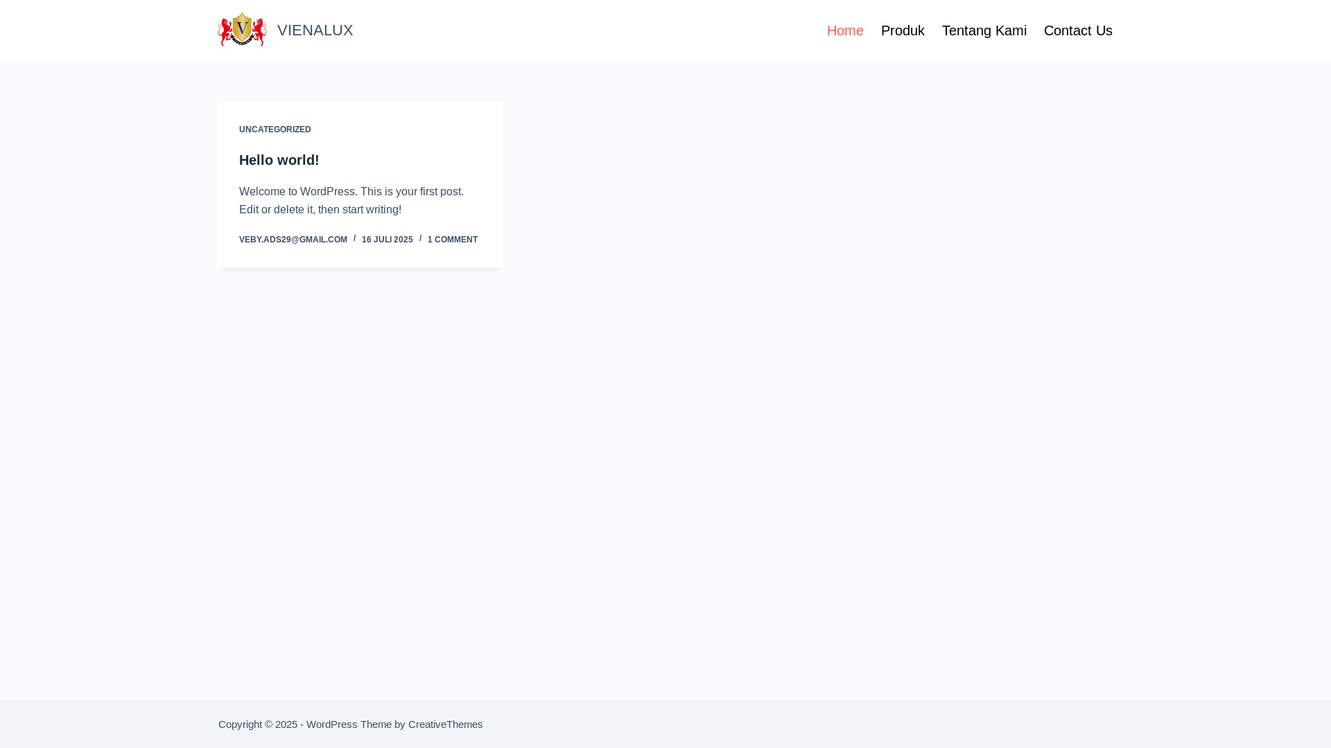 website screenshot of https://vienalux.co.id/