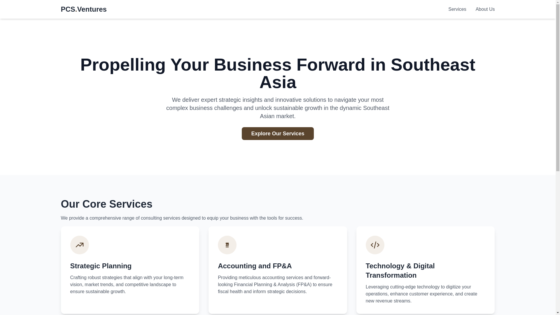 website screenshot of https://pcs-venture.pages.dev/