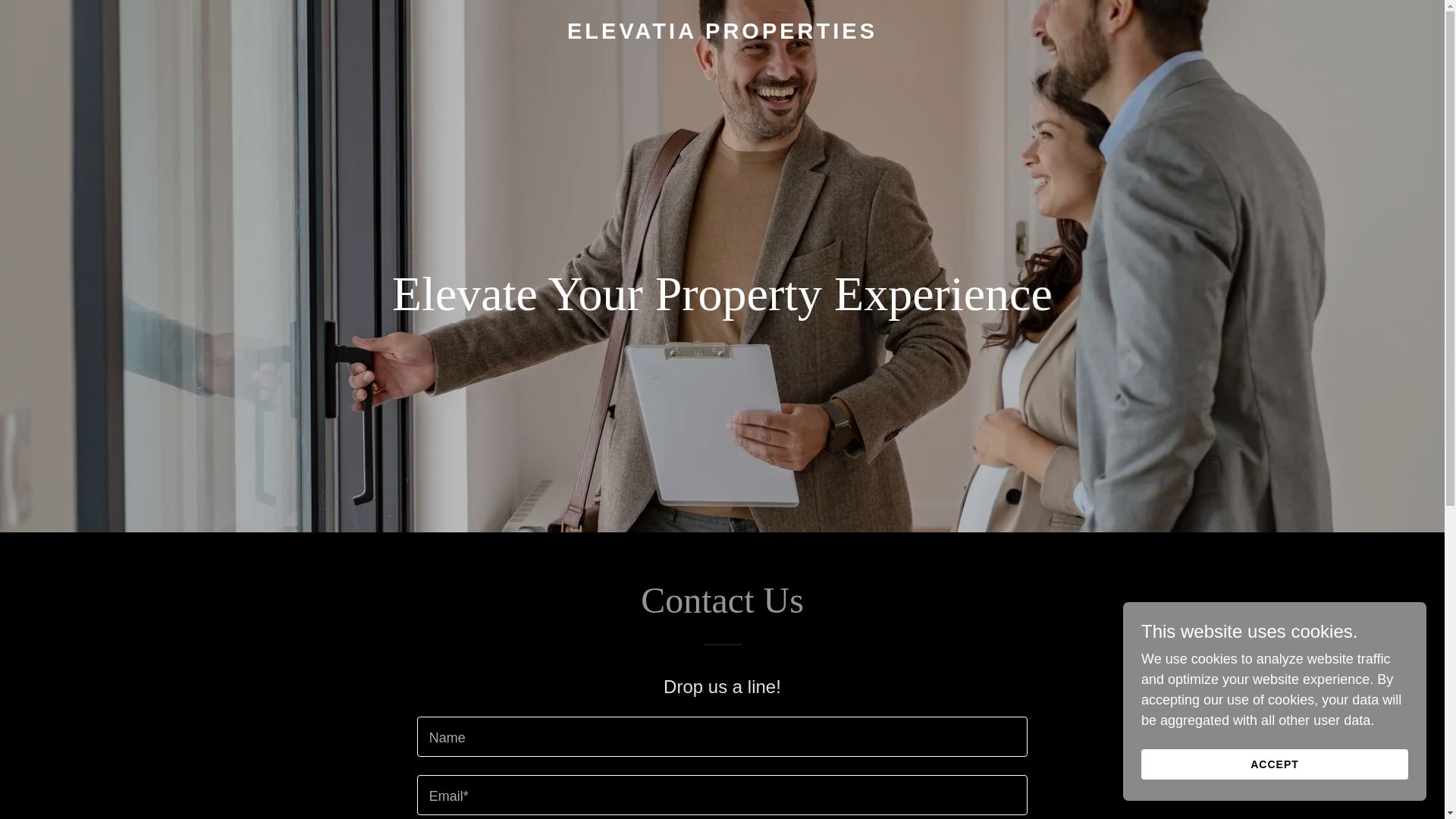 website screenshot of https://elevatiaproperties.com/