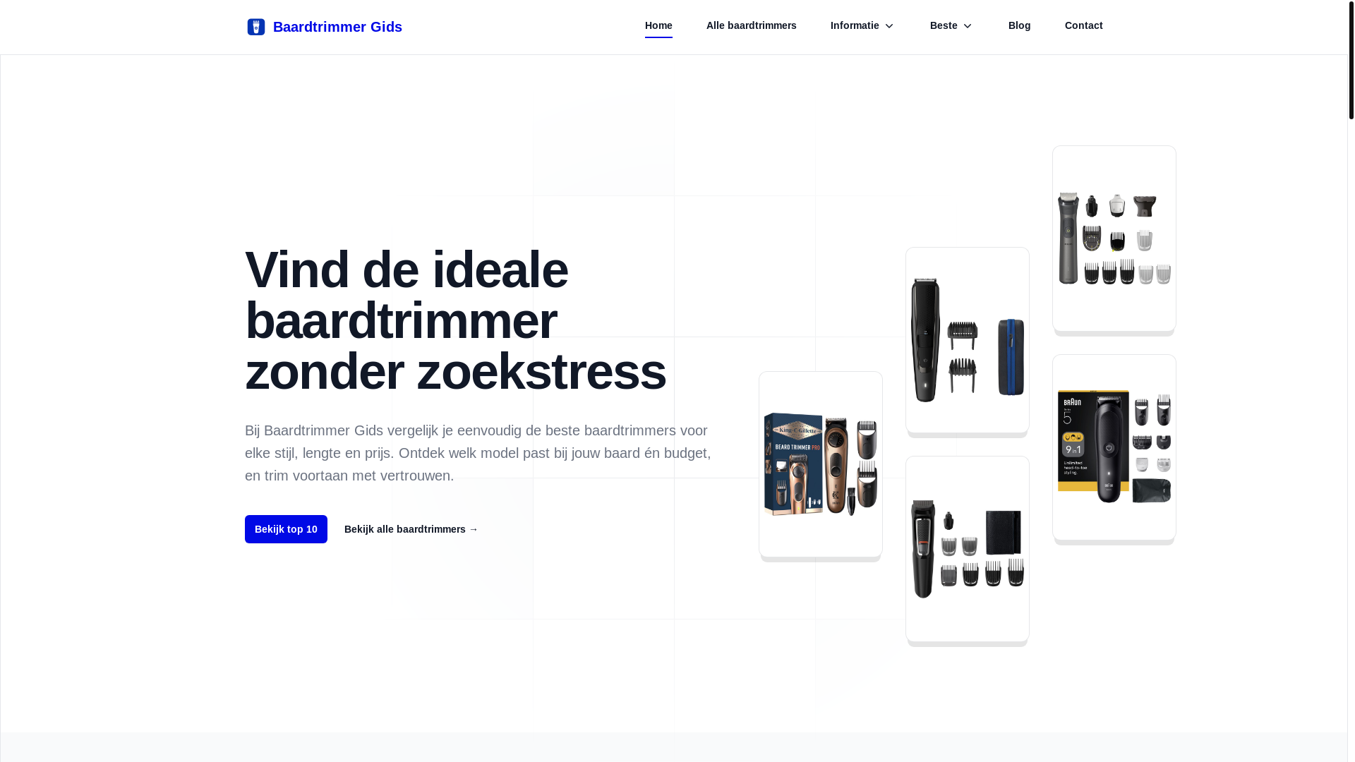 website screenshot of https://baardtrimmergids.nl/