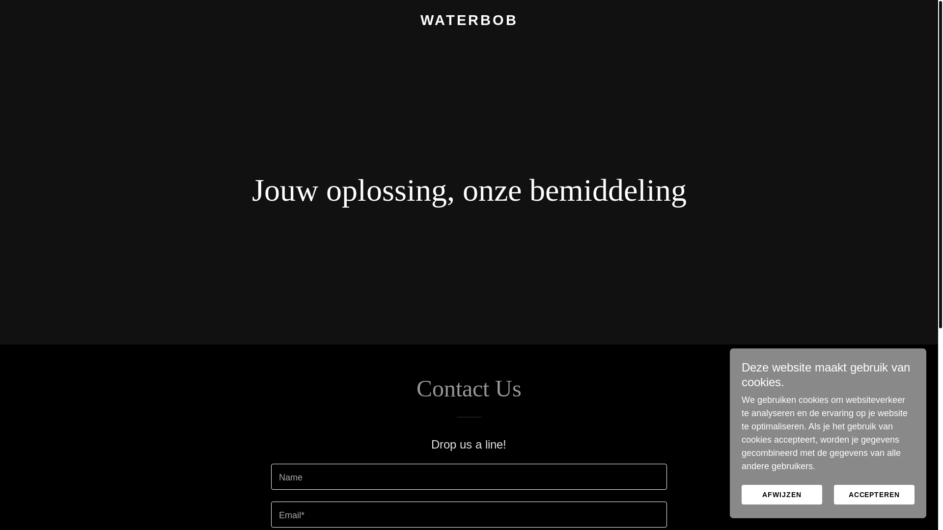 website screenshot of https://waterbob.nl/