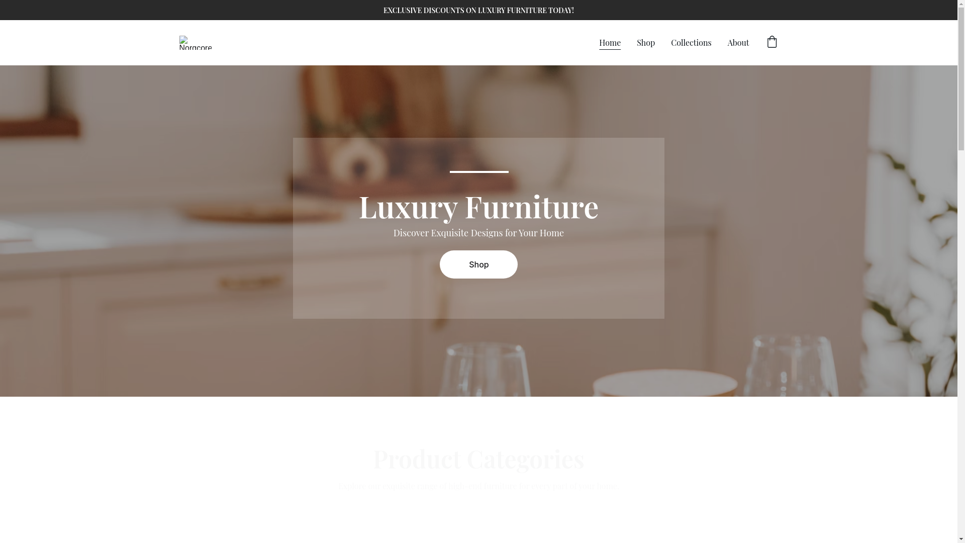 website screenshot of https://norgcore.shop/