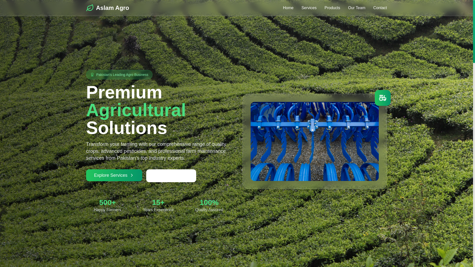 website screenshot of https://aslamagro.shop/