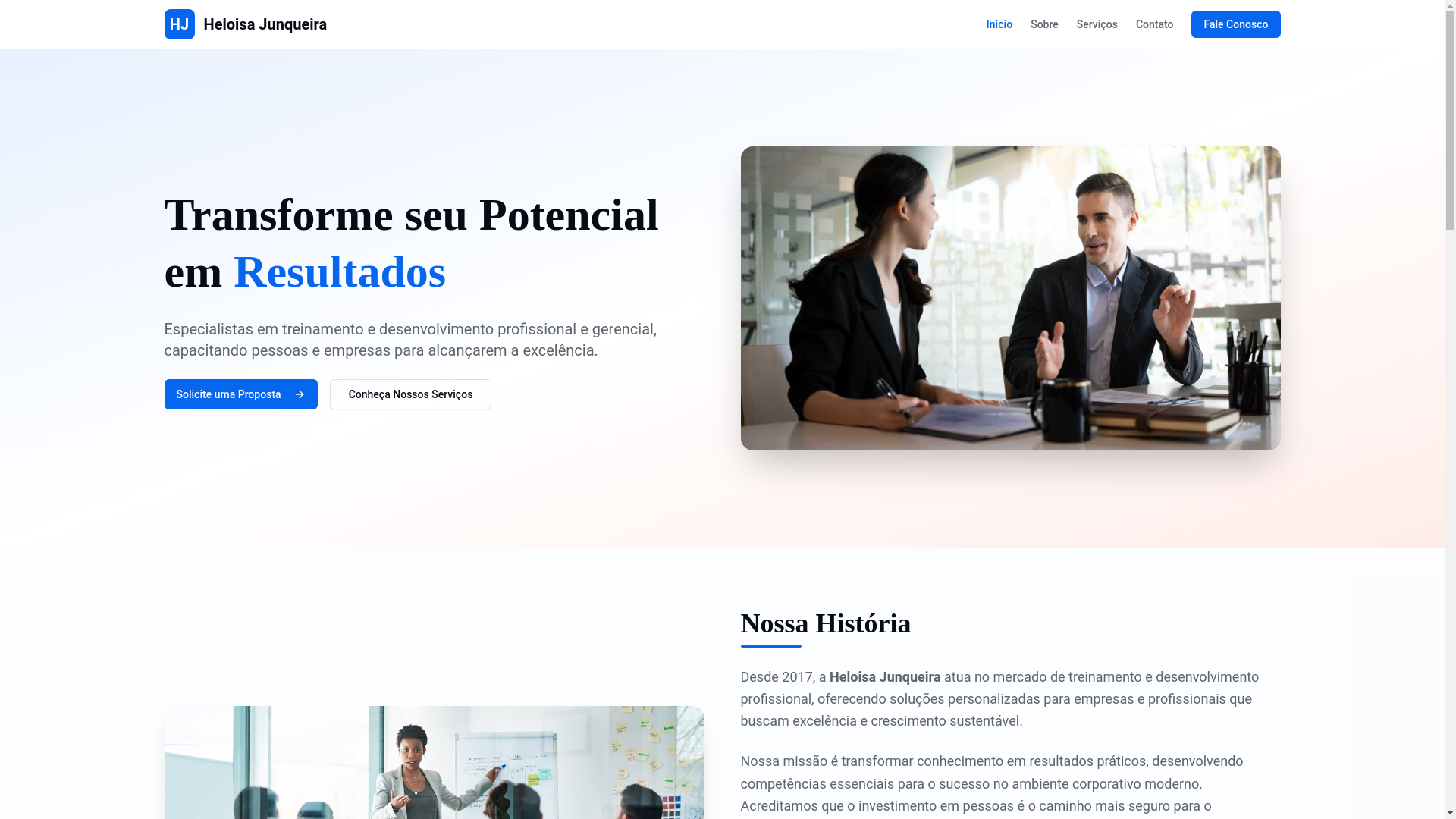 website screenshot of https://heloisajunqueira.site/