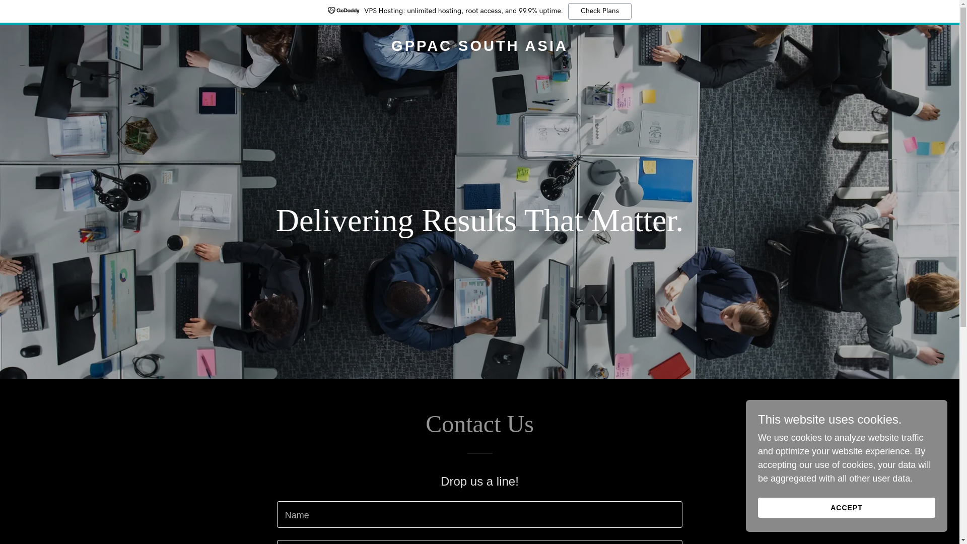website screenshot of https://gppac-southasia.net/