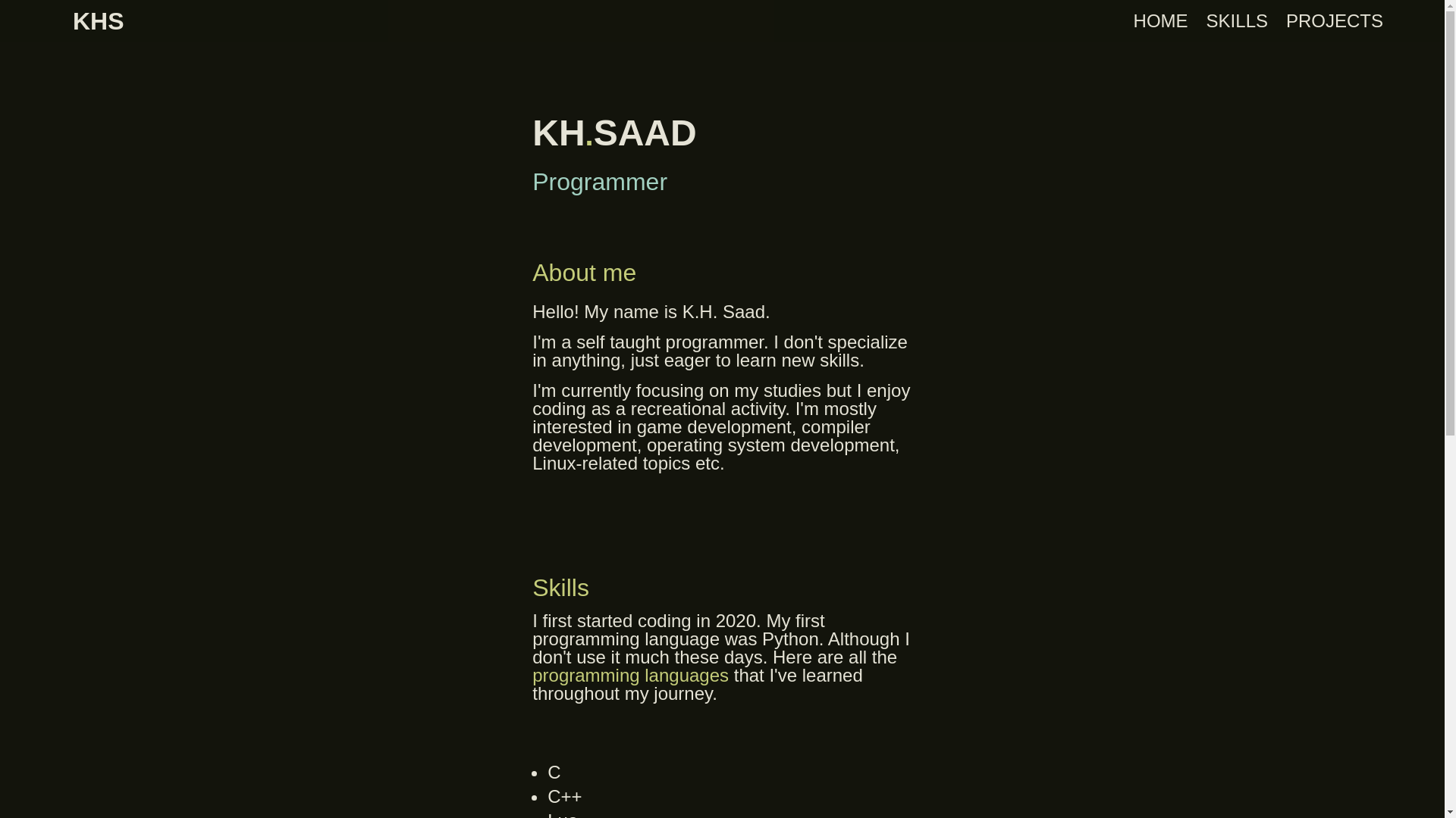 website screenshot of https://khsaad.pages.dev/