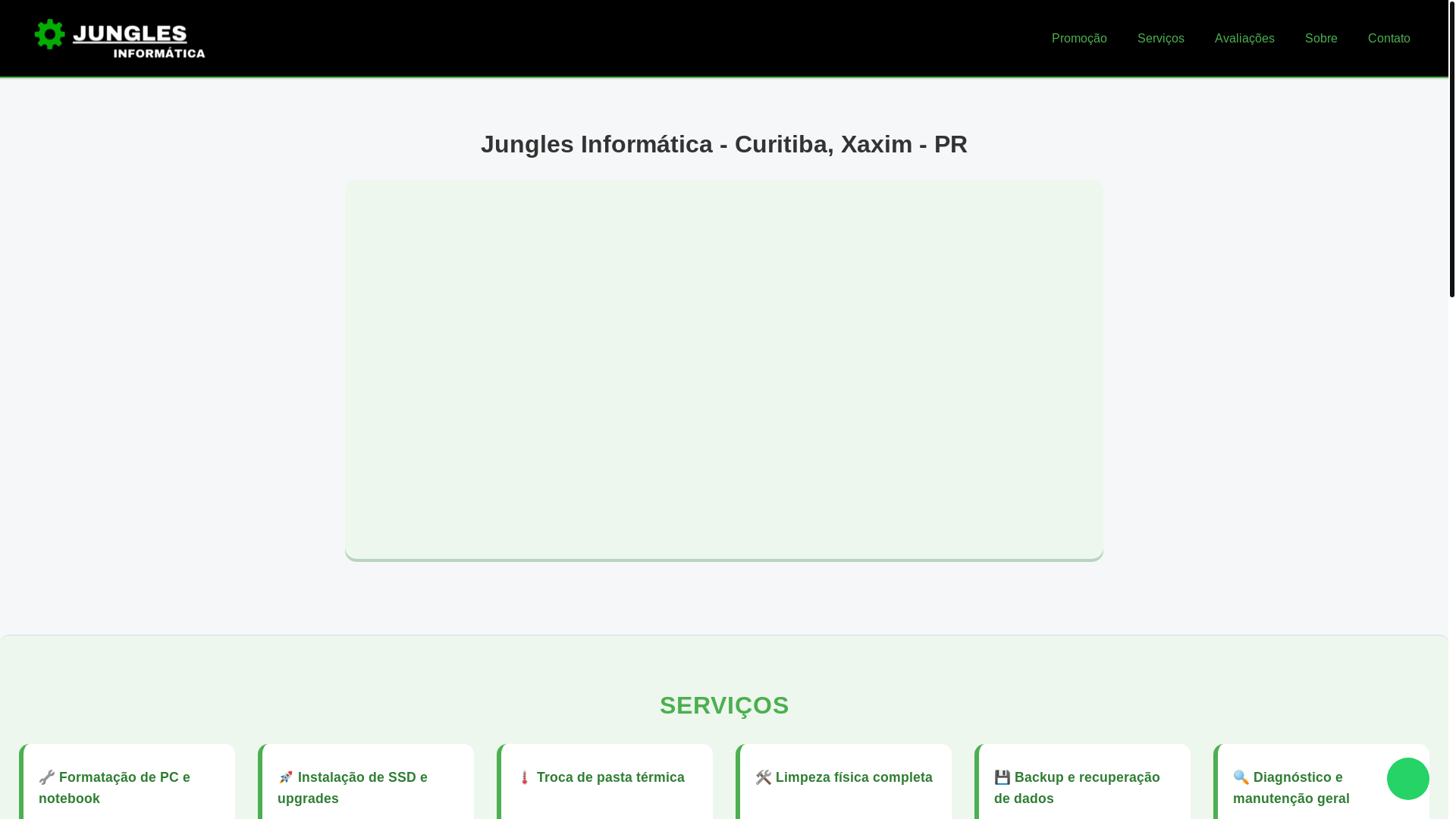 website screenshot of https://junglesinformatica.com.br/