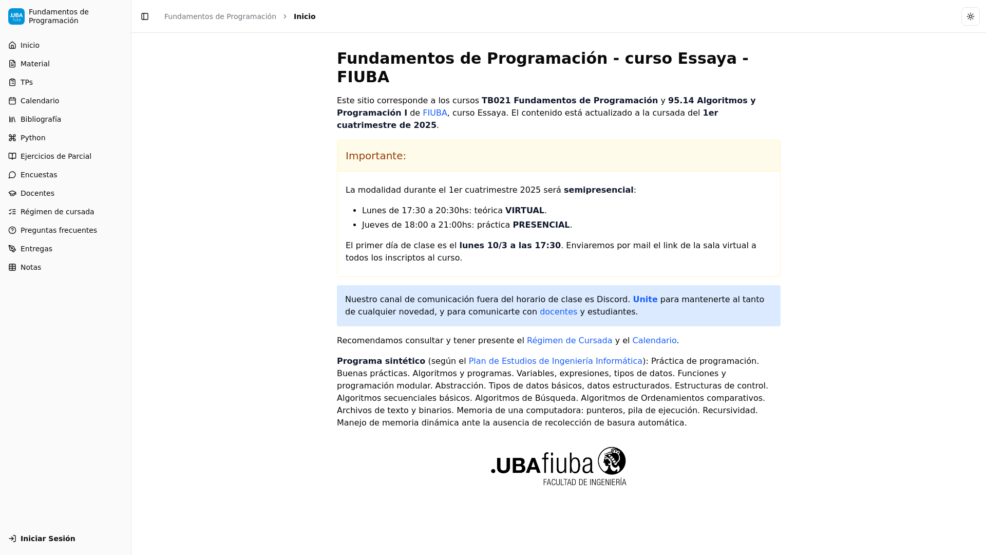 website screenshot of https://fundamentos-students.pages.dev/