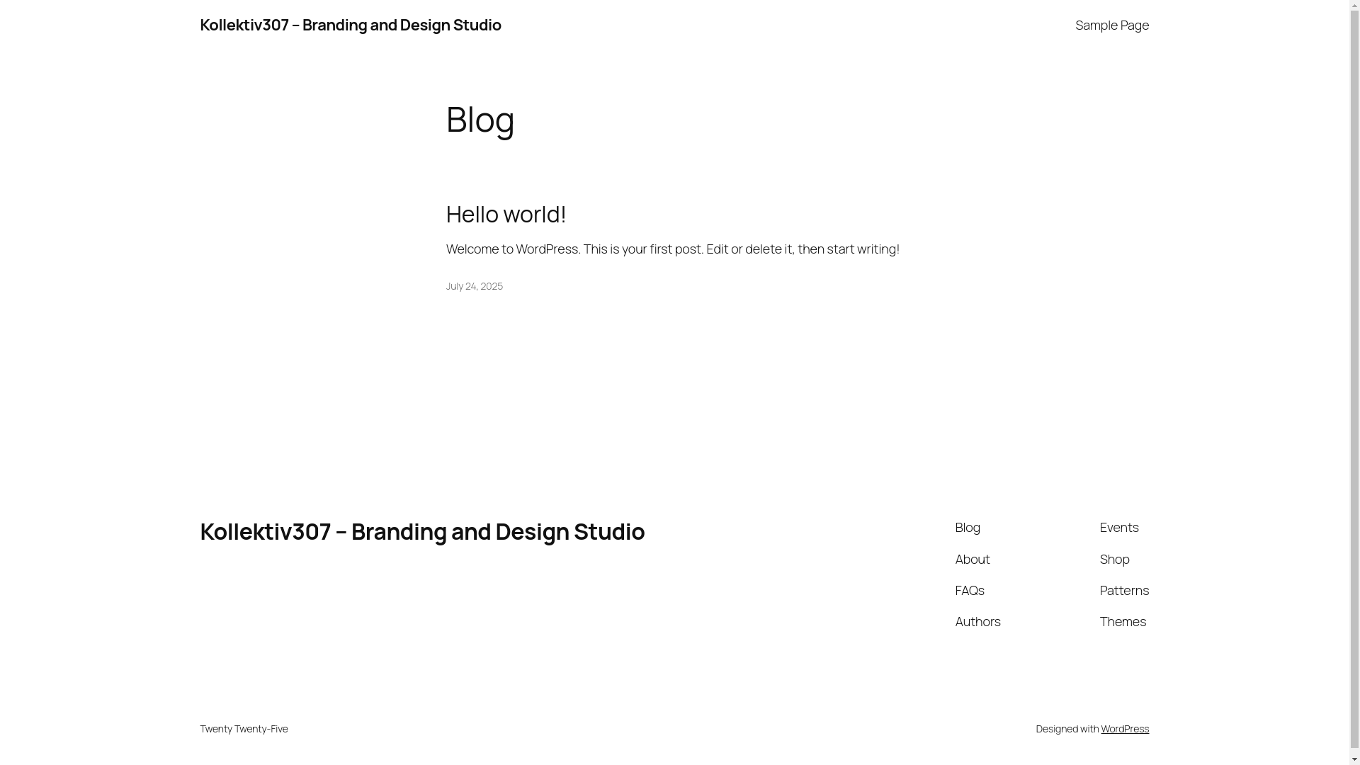 website screenshot of https://kollektiv307.com/