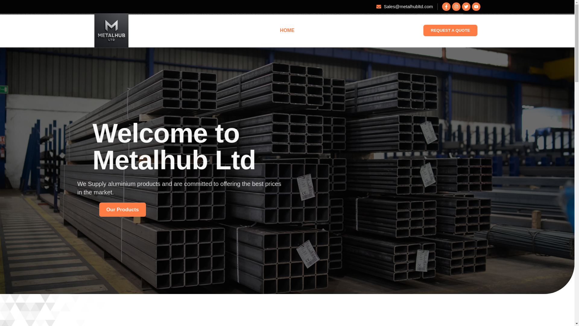website screenshot of https://metalhubltd.co.uk/