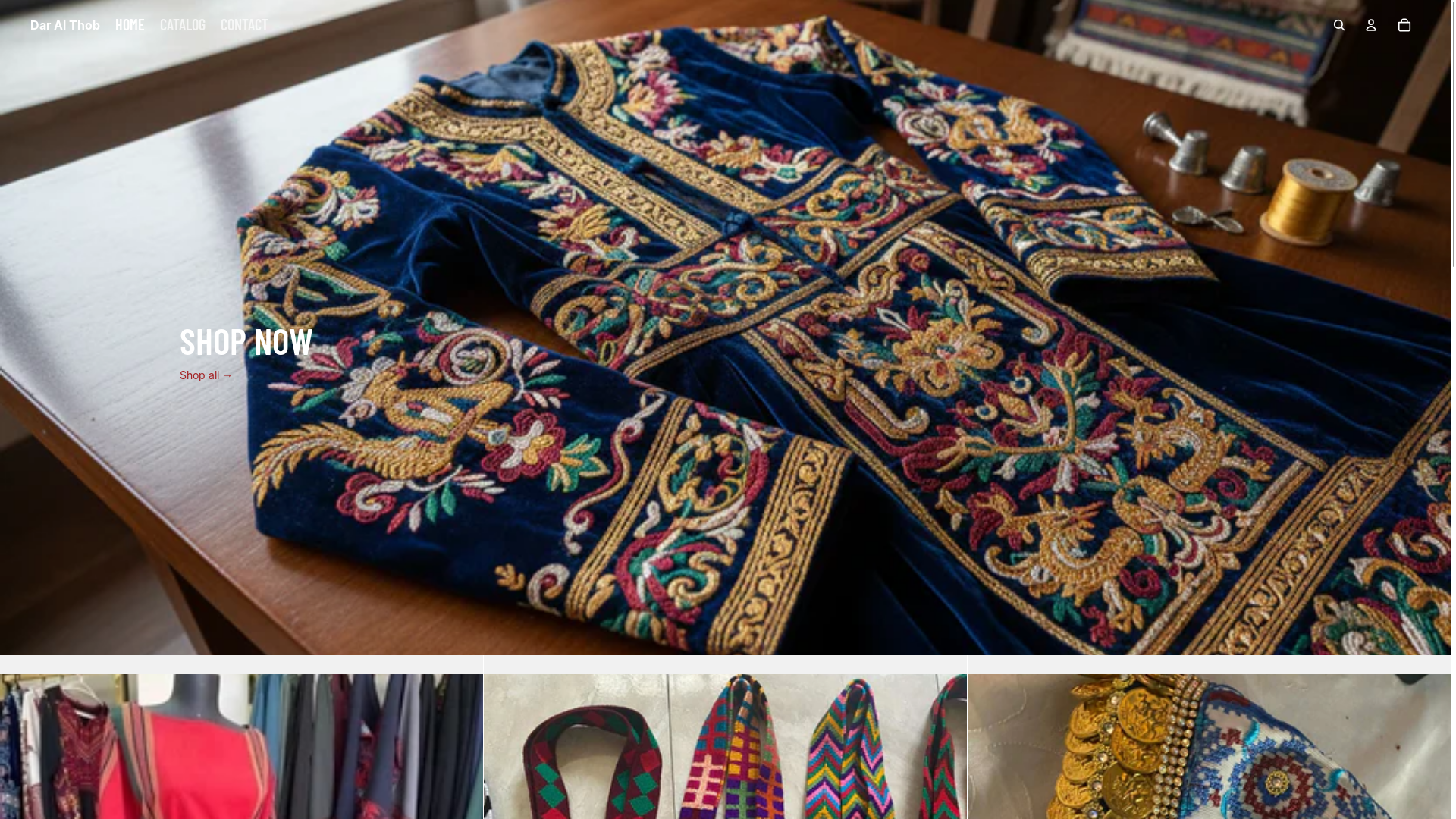 website screenshot of https://daralthob.com/