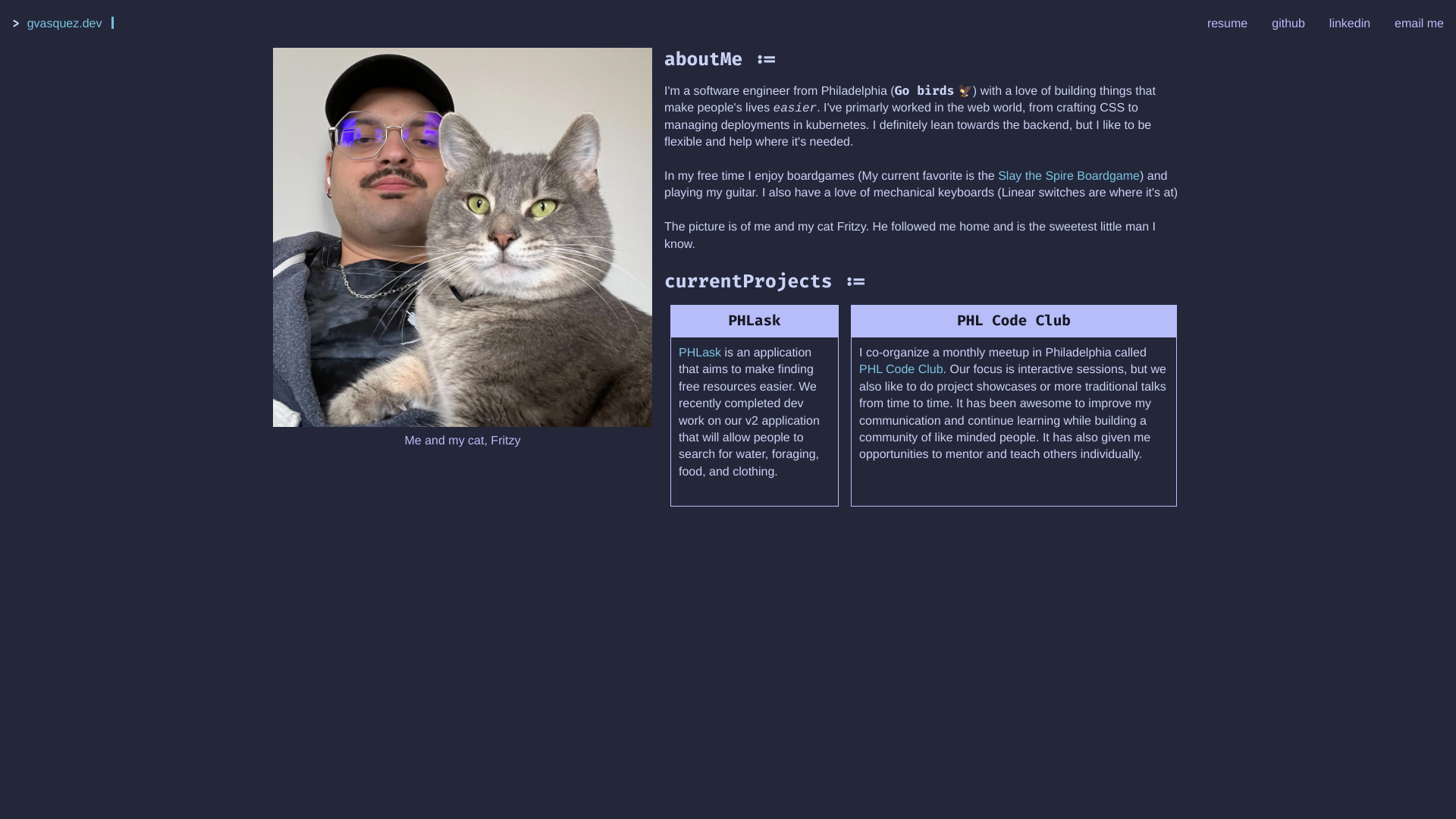 website screenshot of https://gvasquez-dev.pages.dev/