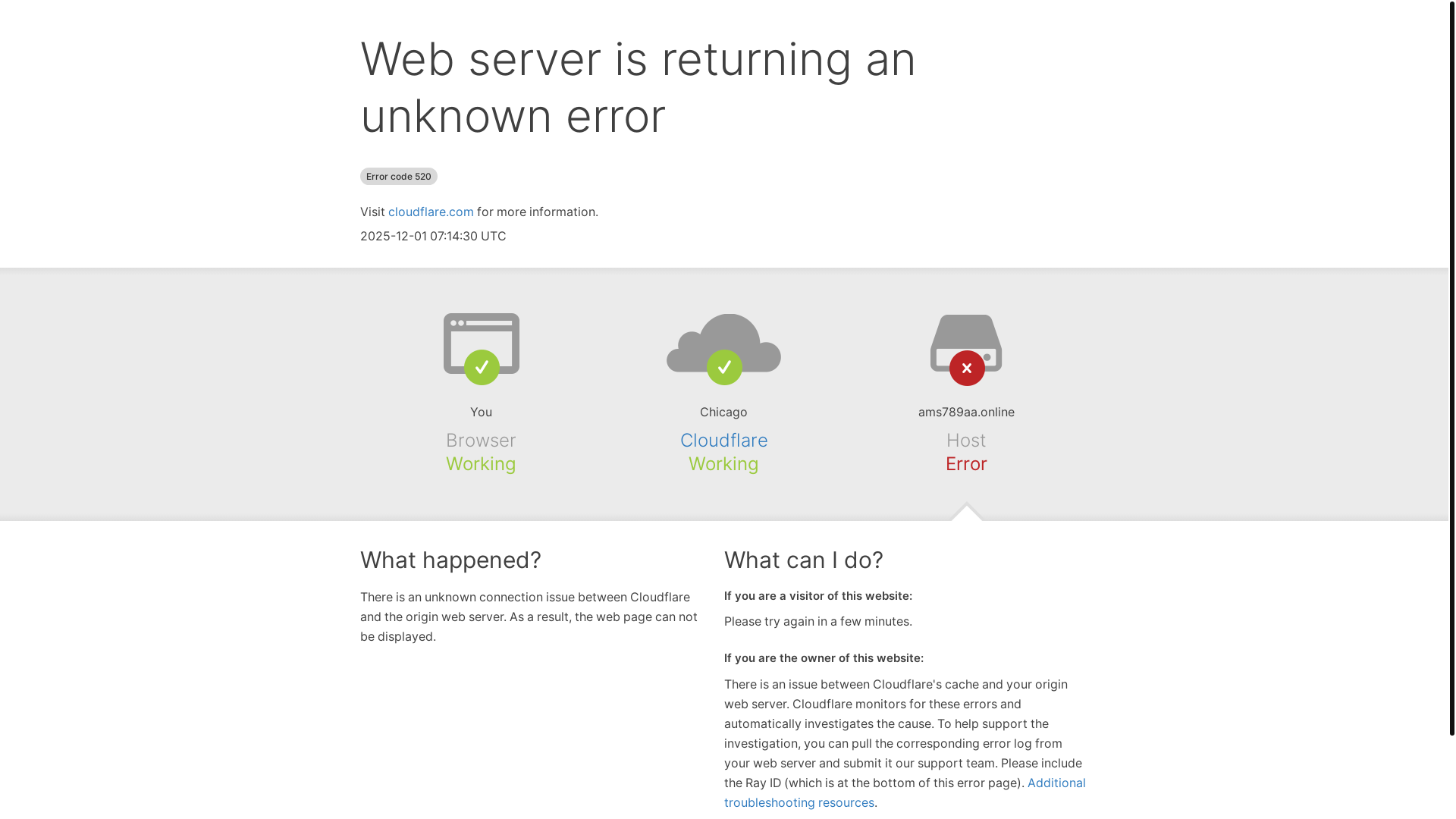 website screenshot of https://ams789aa.online/