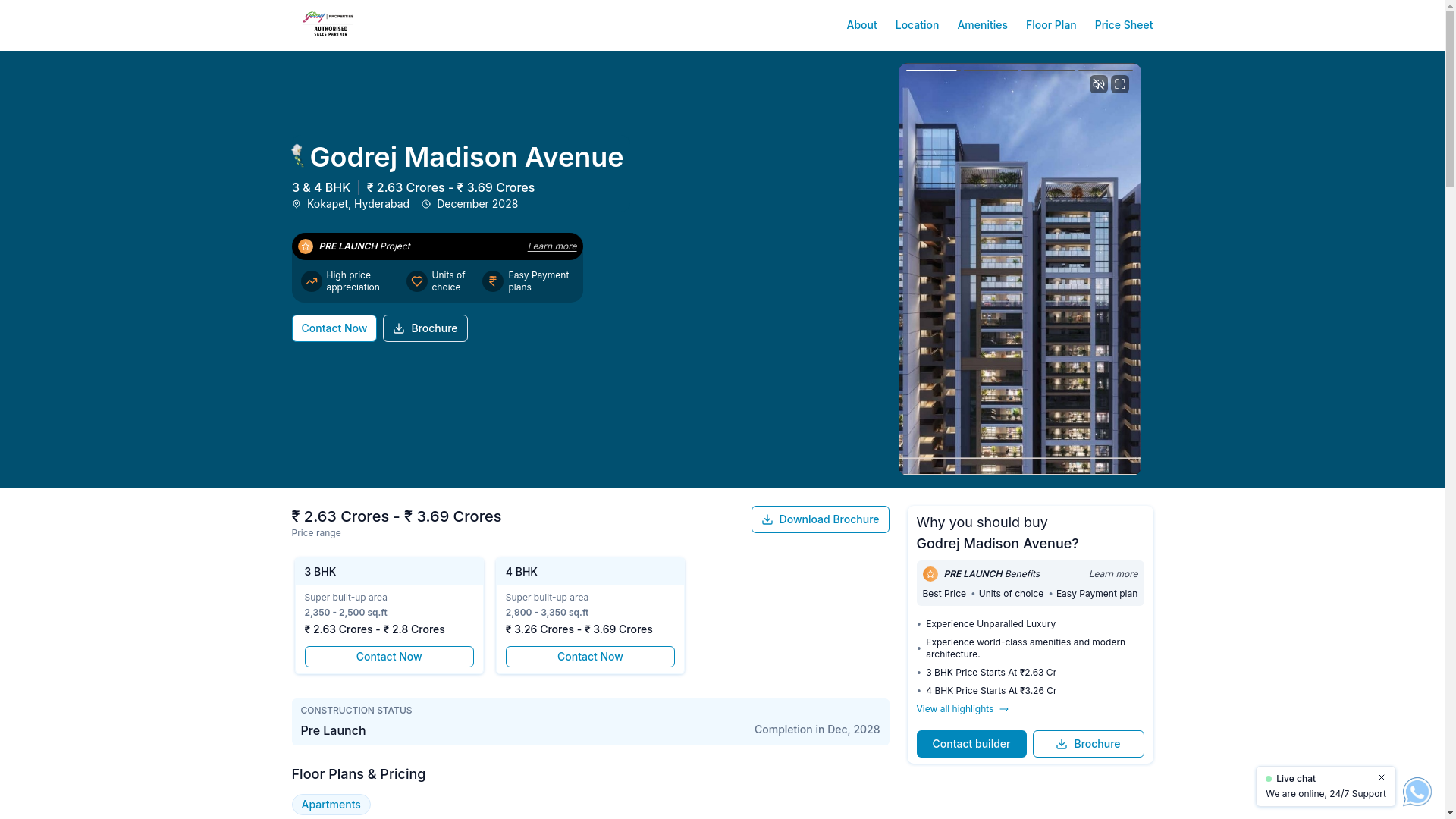 website screenshot of https://godrejregalpavilionrajendranagar.in/