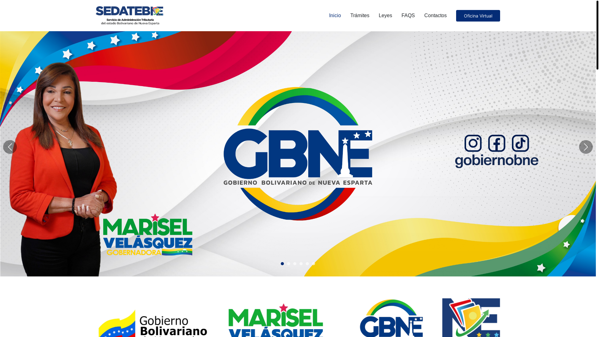 website screenshot of https://sedatebne.gob.ve/
