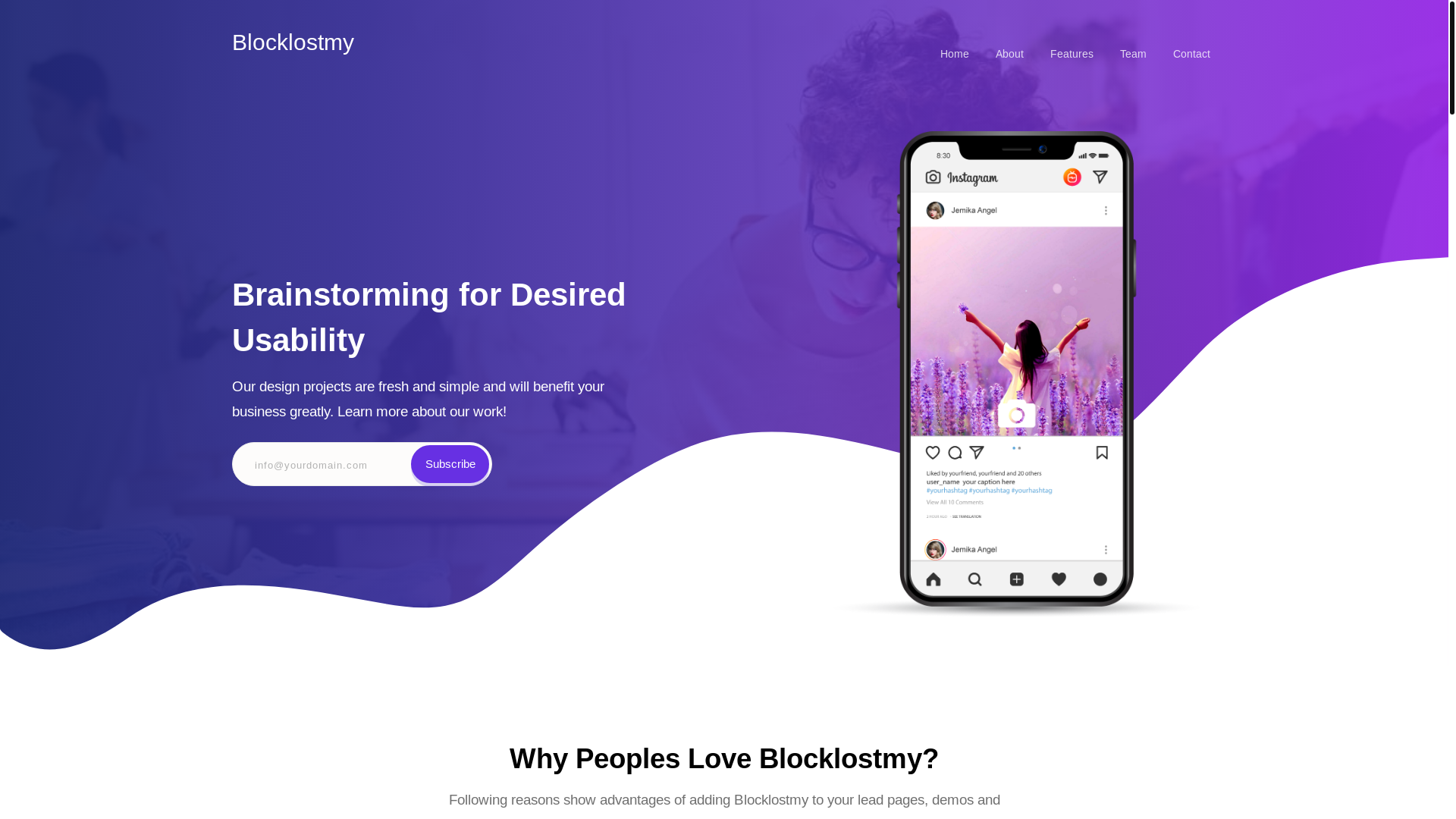 website screenshot of https://blocklost.my.id/