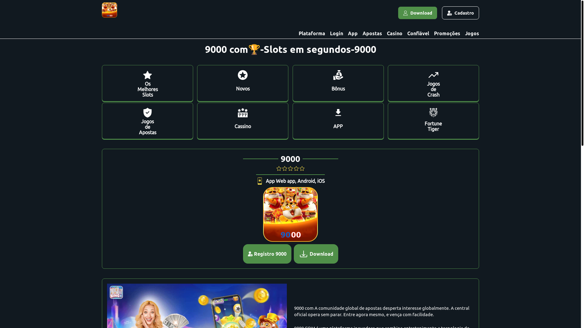 website screenshot of https://9000-plataforma.com/