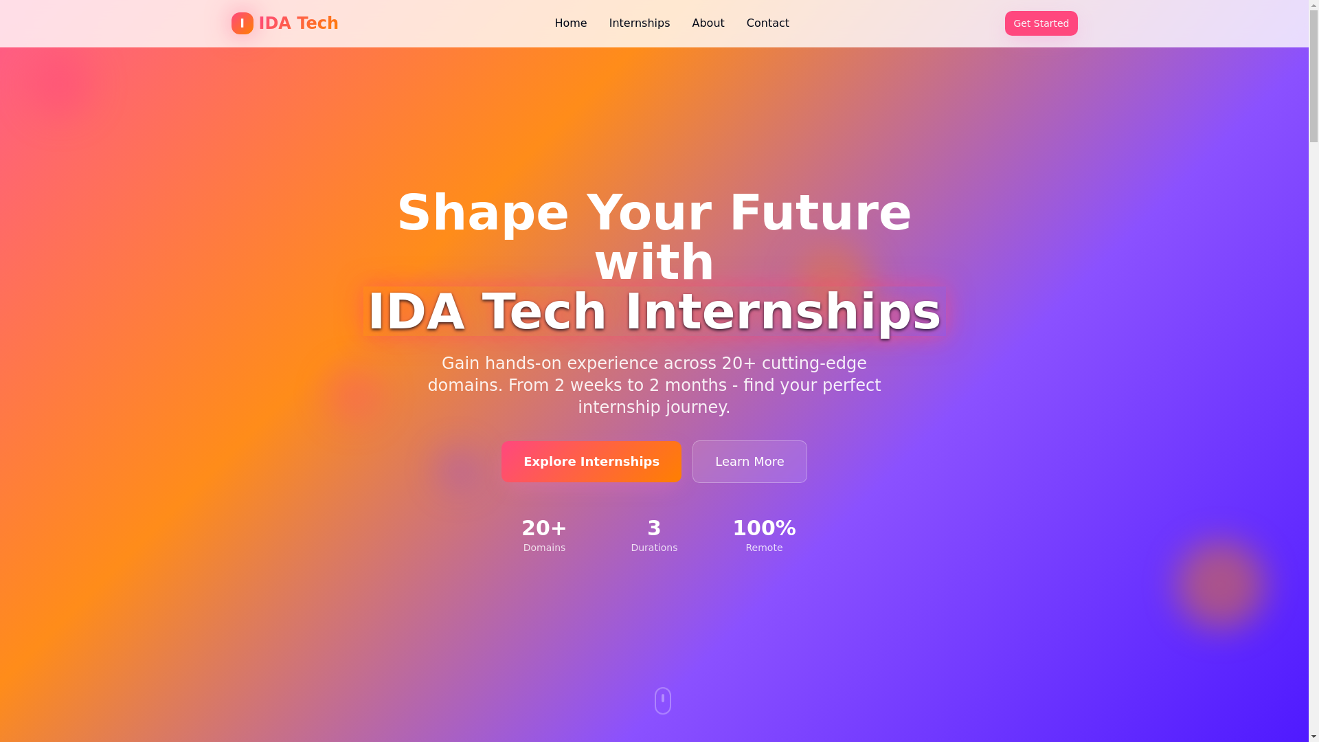 website screenshot of https://idatech.top/