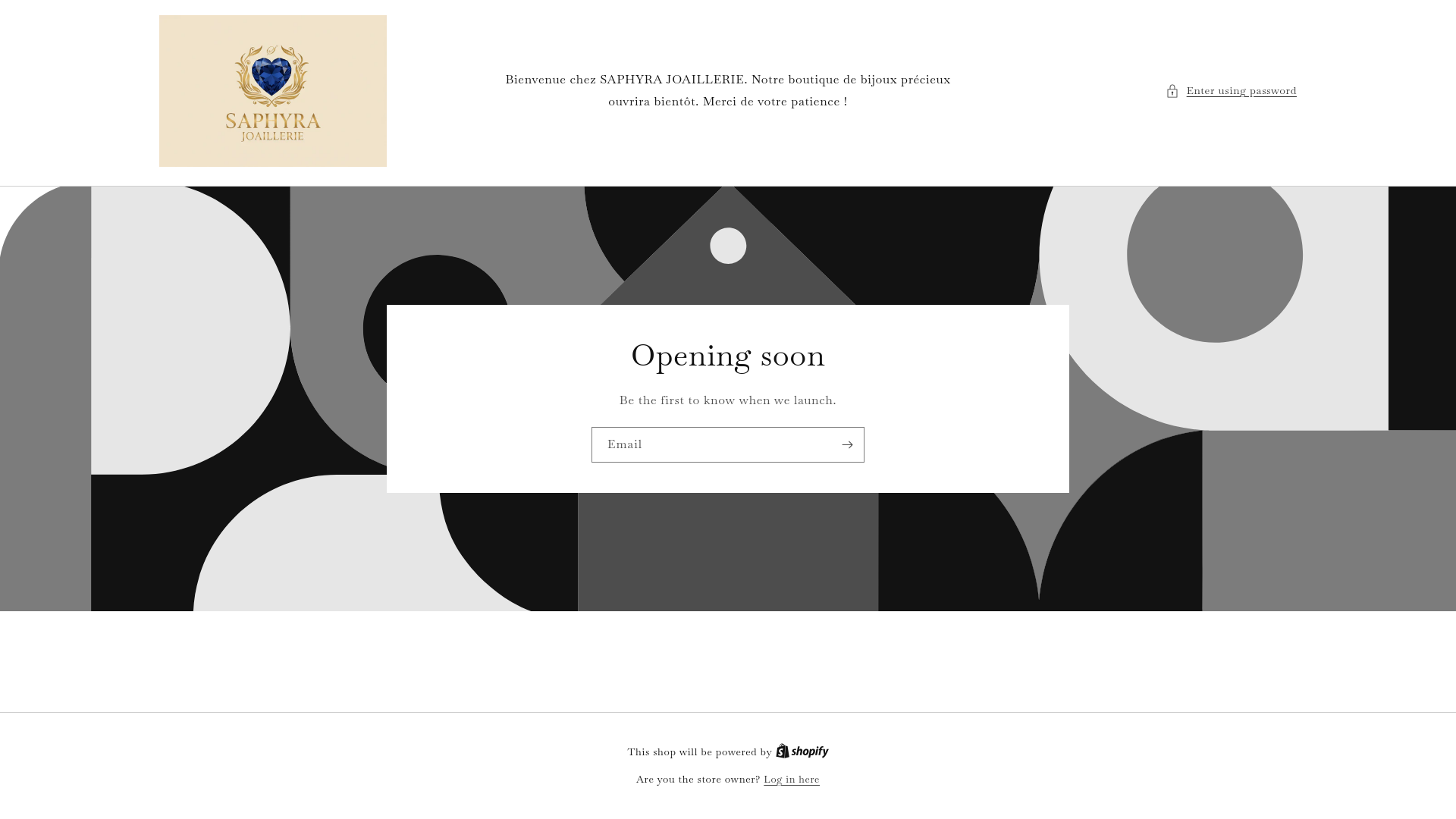 website screenshot of https://saphyrajoaillerie.fr/
